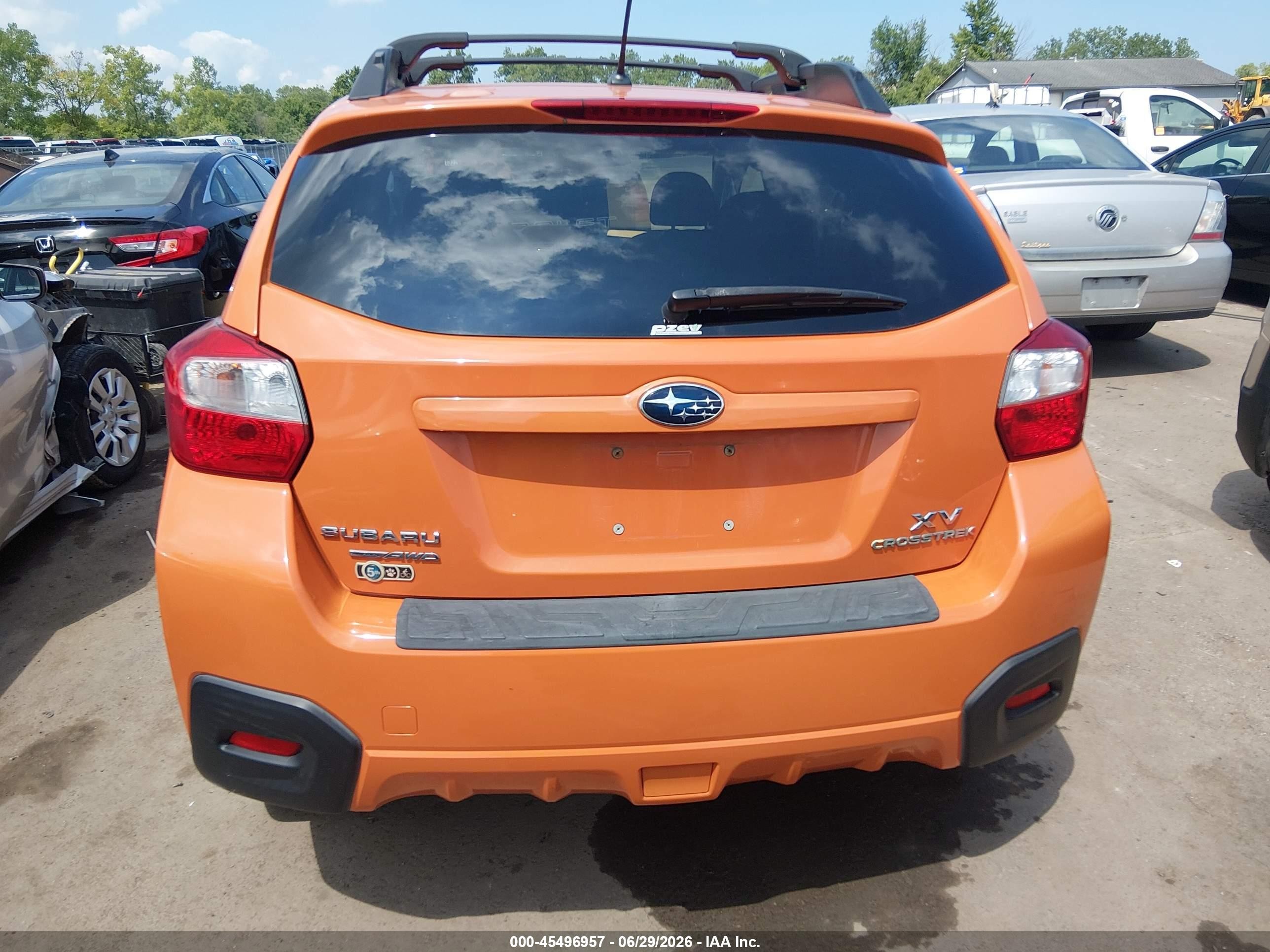 2014 Subaru Xv Crosstrek 2.0i Premium Orange vin: JF2GPAVC9E8240547