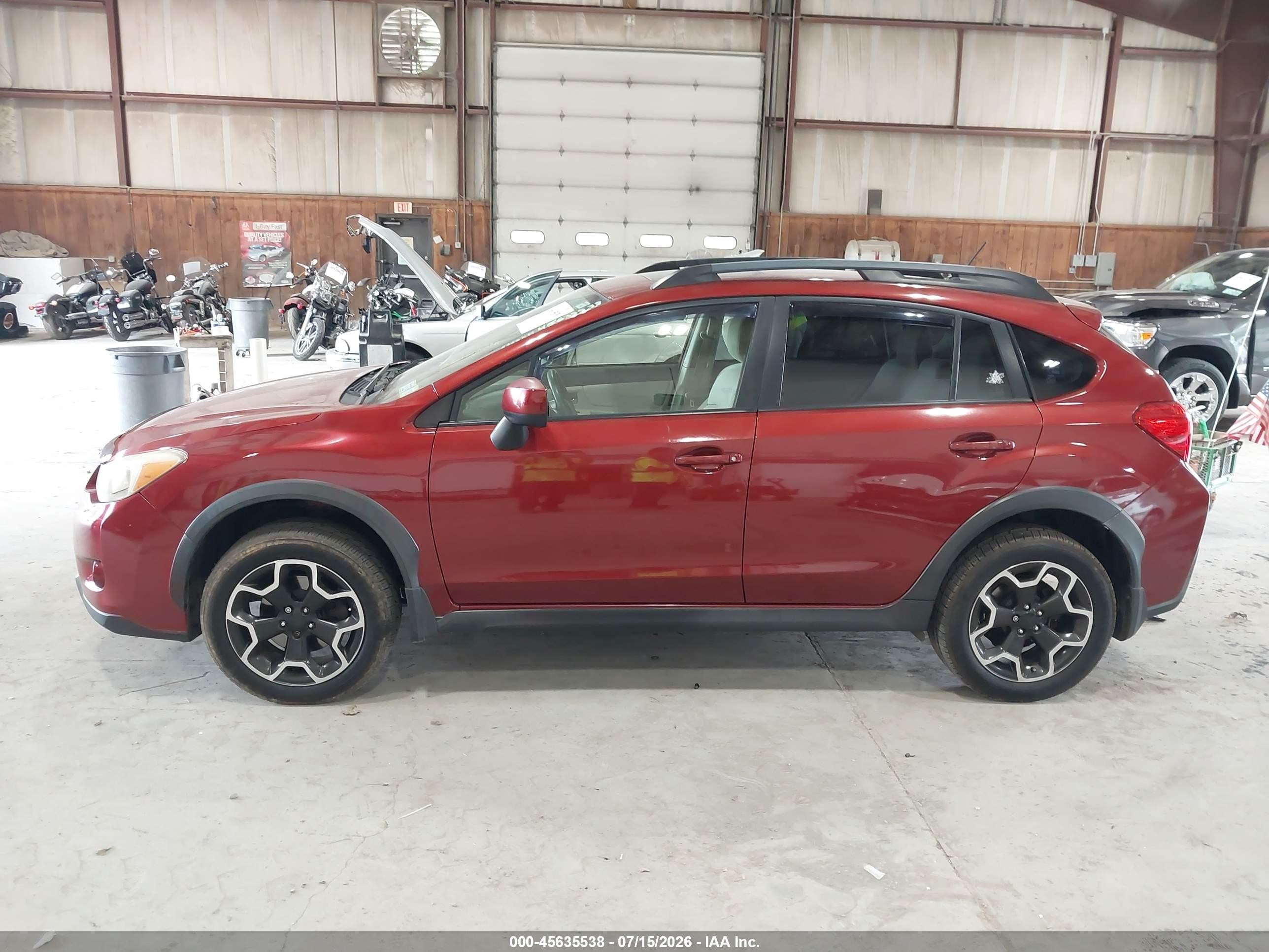 2014 Subaru Xv Crosstrek 2.0i Premium Maroon vin: JF2GPAVC9E8270325
