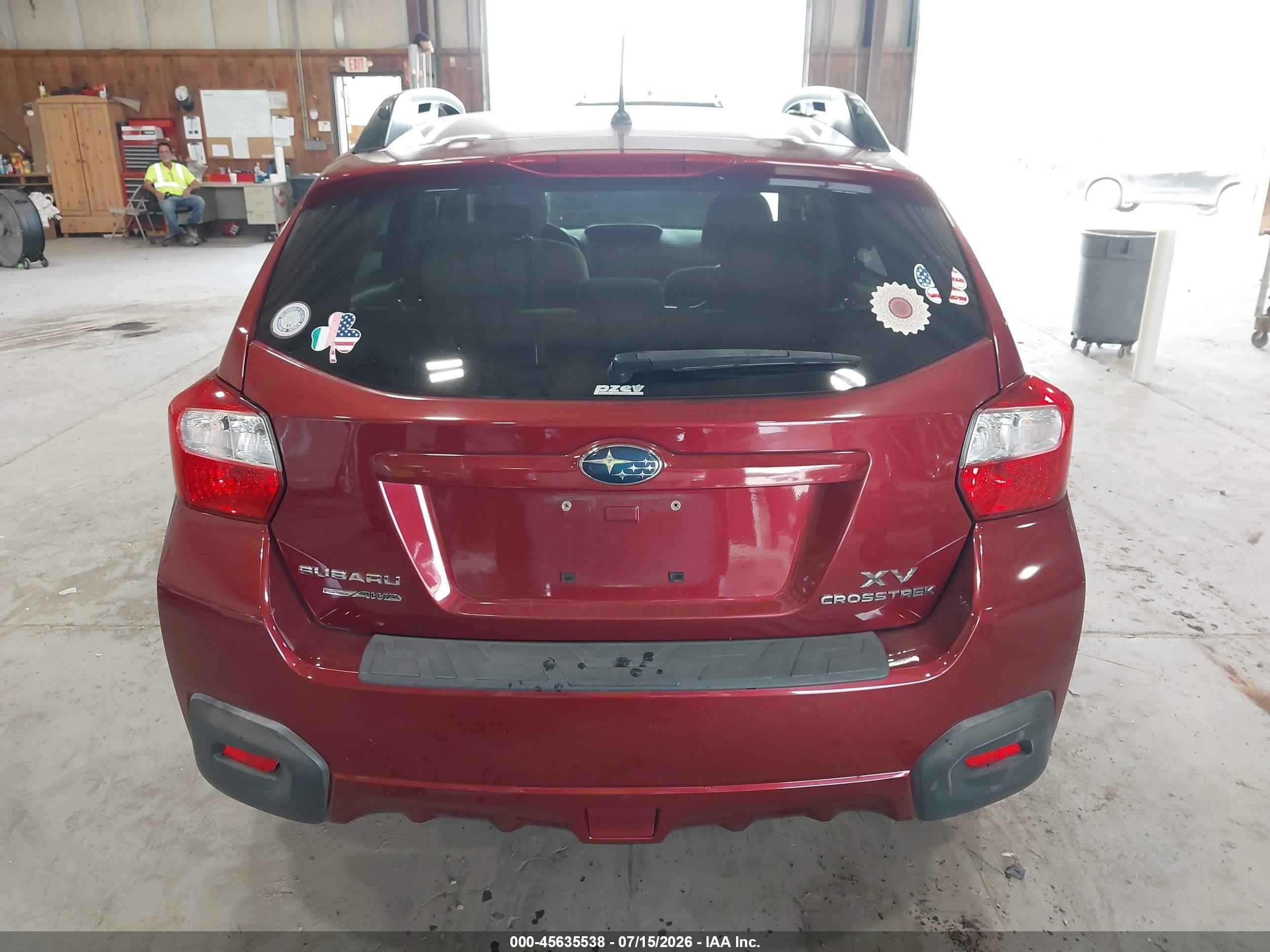 2014 Subaru Xv Crosstrek 2.0i Premium Maroon vin: JF2GPAVC9E8270325