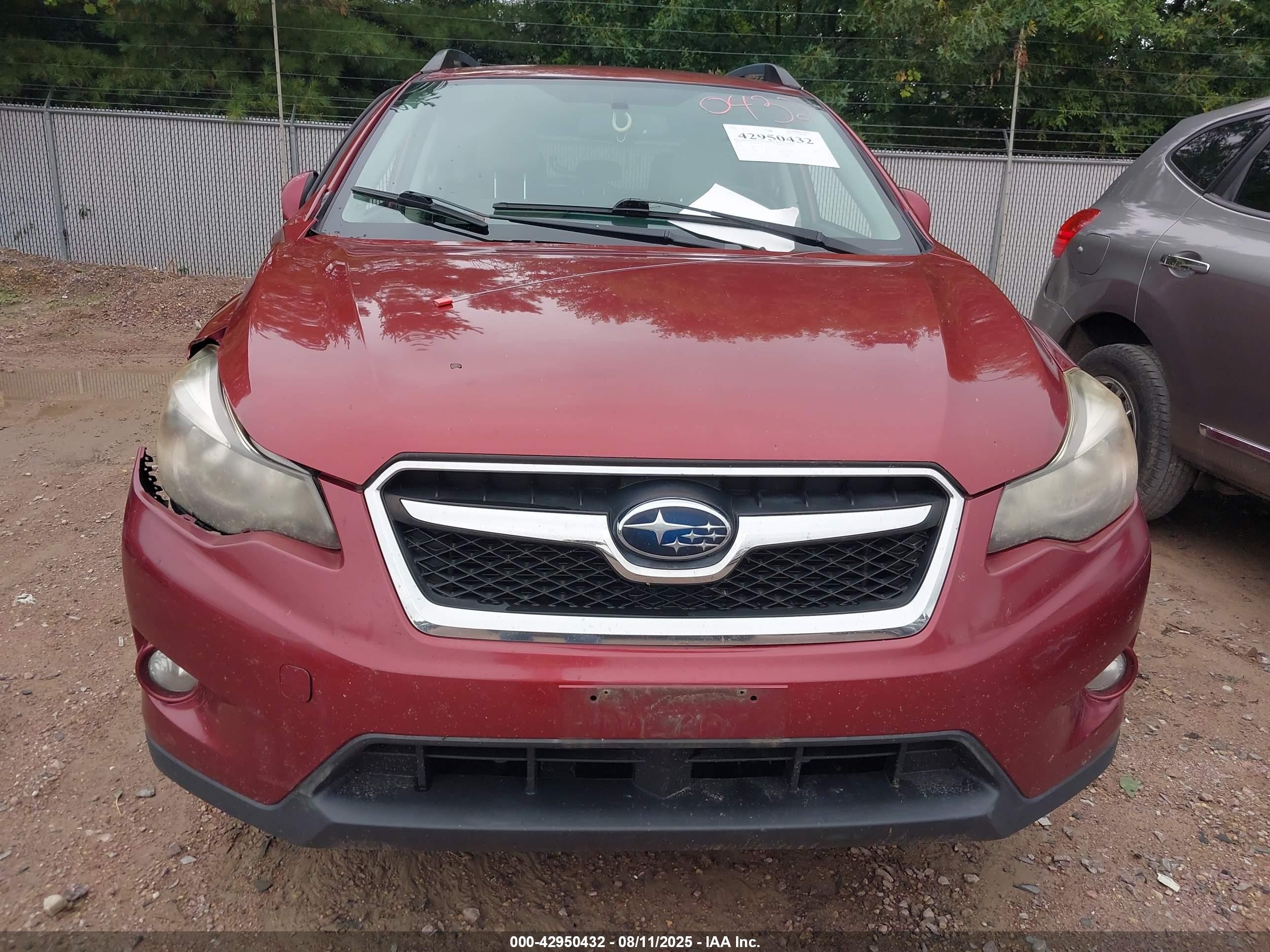 2014 Subaru Xv Crosstrek 2.0i Premium Maroon vin: JF2GPAVCXE8225216