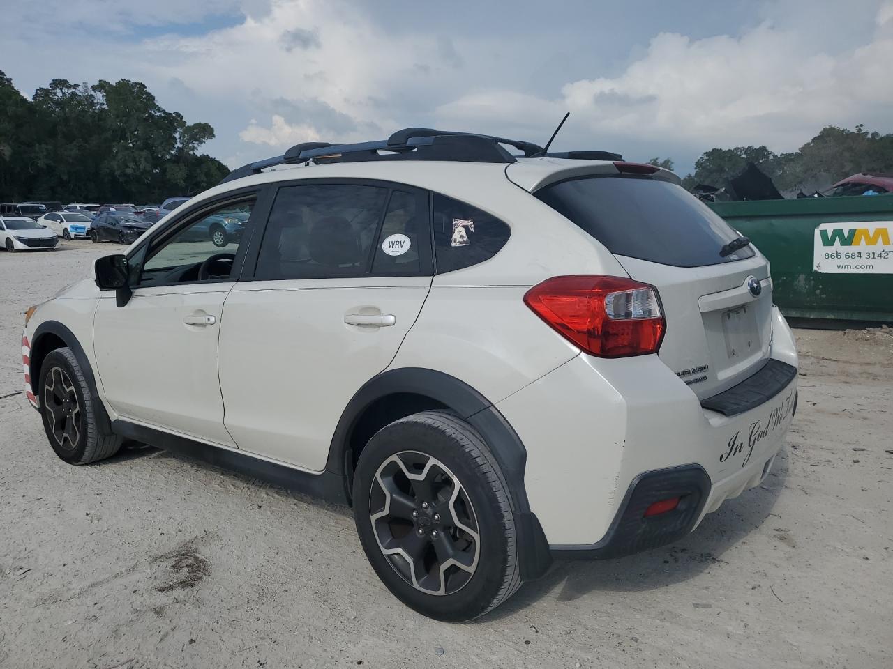 2014 Subaru Xv Crosstrek 2.0 Premium White vin: JF2GPAVCXE8322769 Damage: Left Rear Tire, Worn, Replacement Required