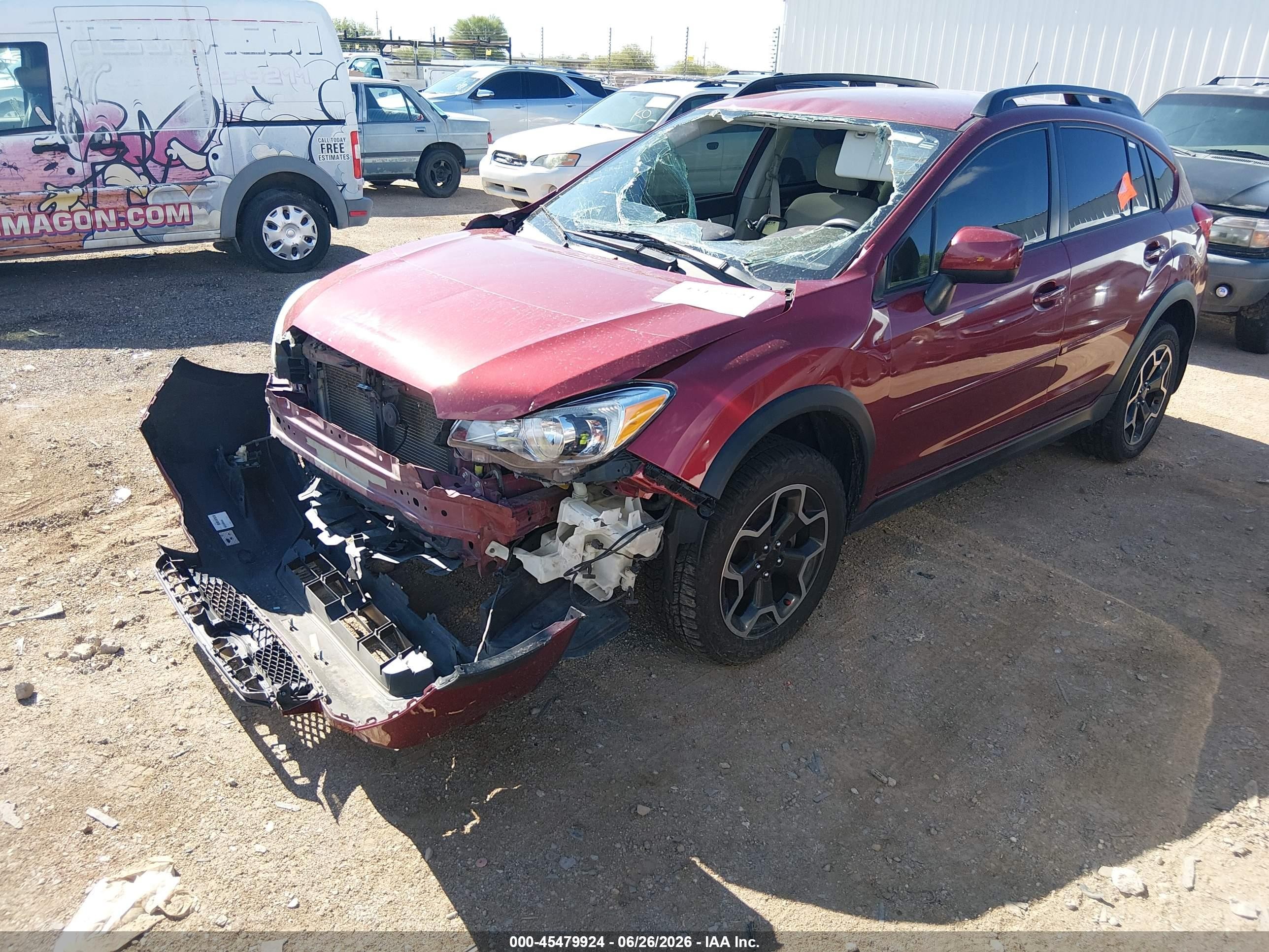2014 Subaru Xv Crosstrek 2.0i Premium Red vin: JF2GPAWC3E8262137