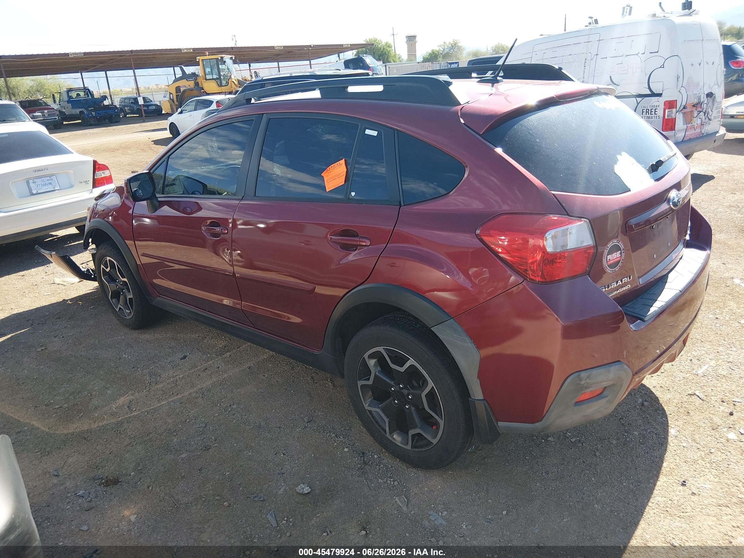 2014 Subaru Xv Crosstrek 2.0i Premium Red vin: JF2GPAWC3E8262137