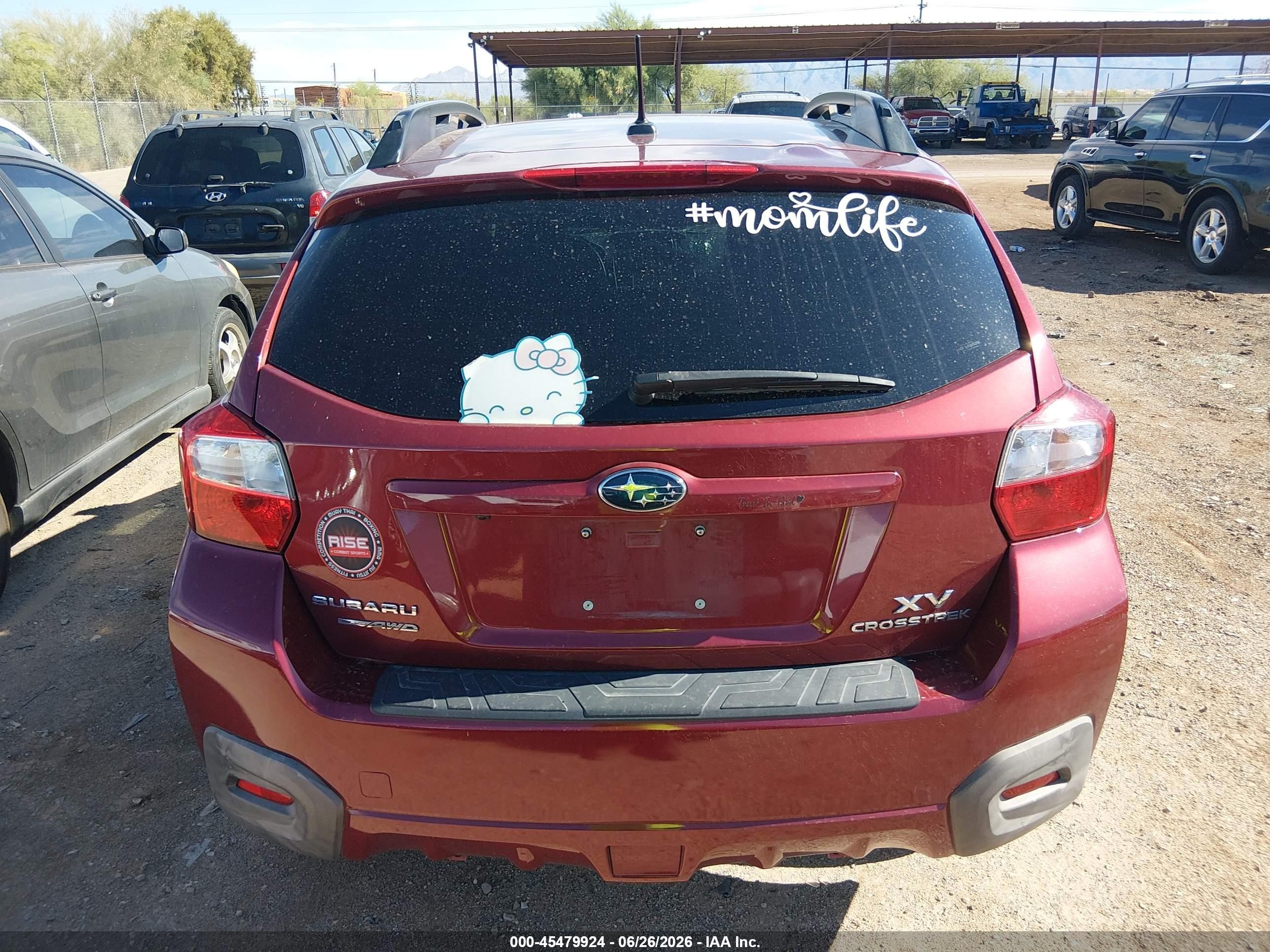 2014 Subaru Xv Crosstrek 2.0i Premium Red vin: JF2GPAWC3E8262137