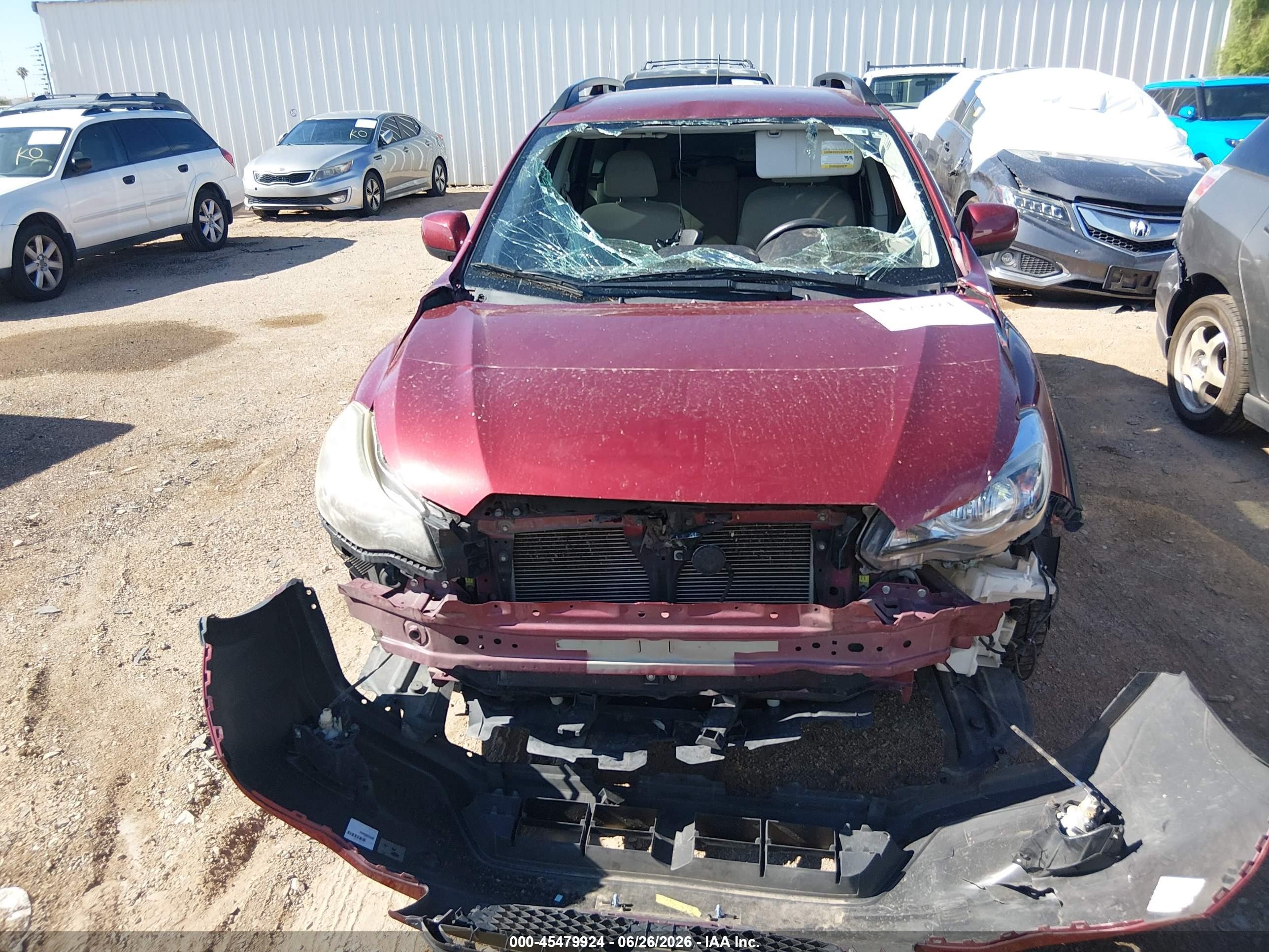 2014 Subaru Xv Crosstrek 2.0i Premium Red vin: JF2GPAWC3E8262137
