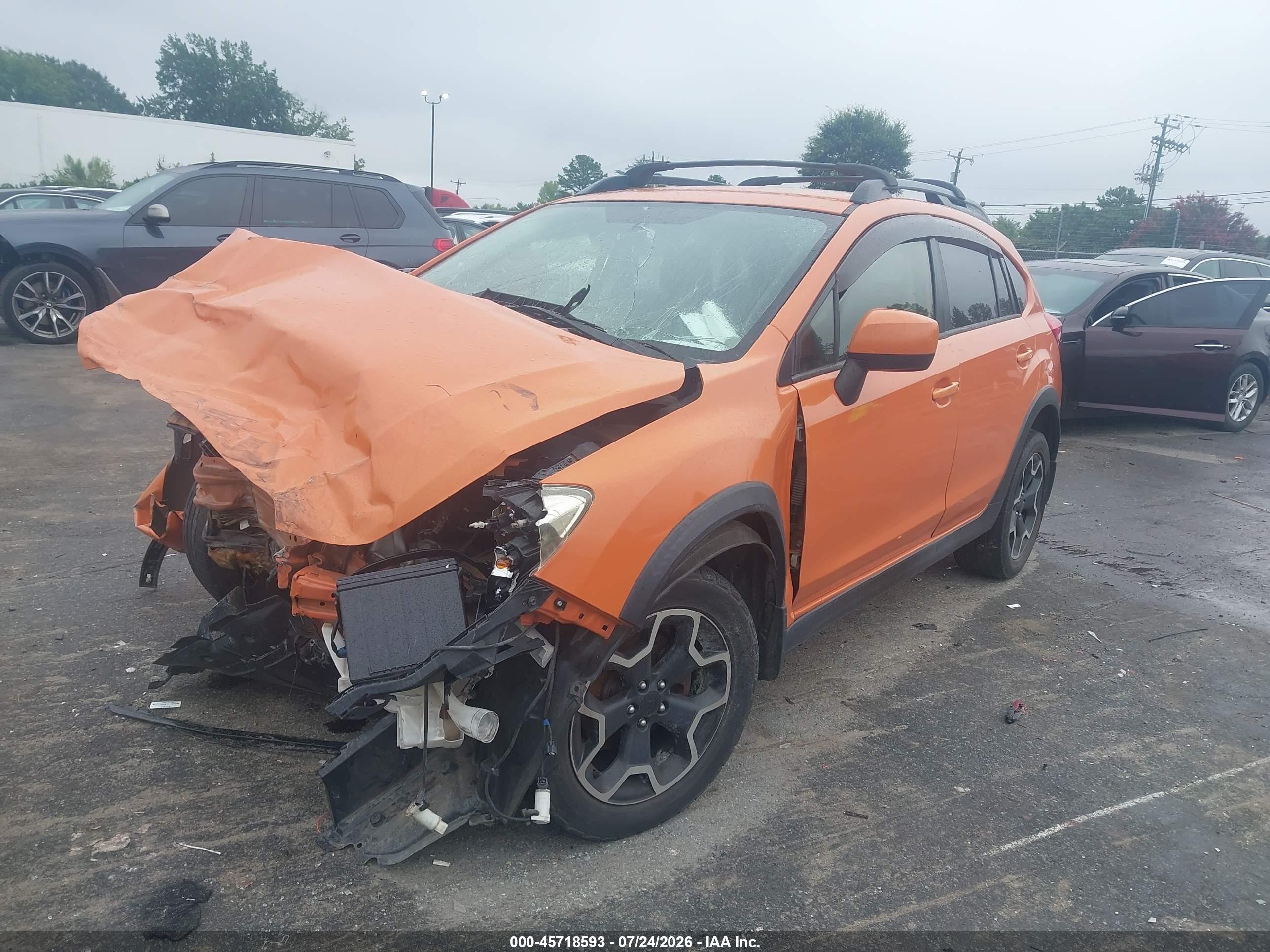 2014 Subaru Xv Crosstrek 2.0i Premium Orange vin: JF2GPAWC5EH327957
