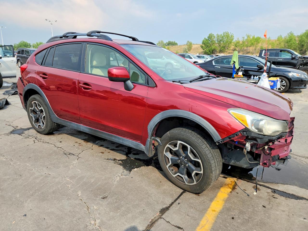 2014 Subaru Xv Crosstrek 2.0 Premium Maroon vin: JF2GPAWC7E8313381