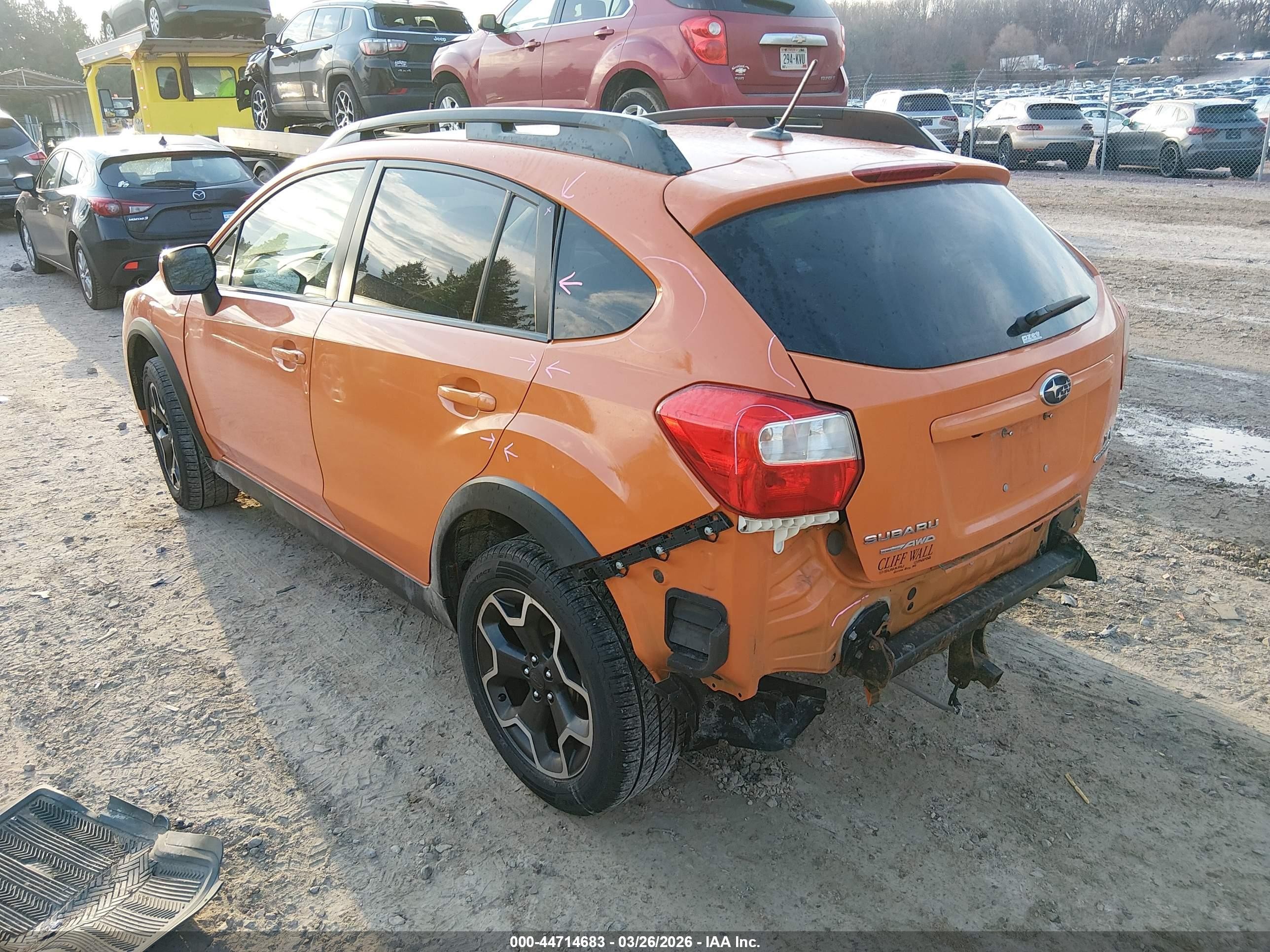 2013 Subaru Xv Crosstrek 2.0i Premium Orange vin: JF2GPAWC8D2802874
