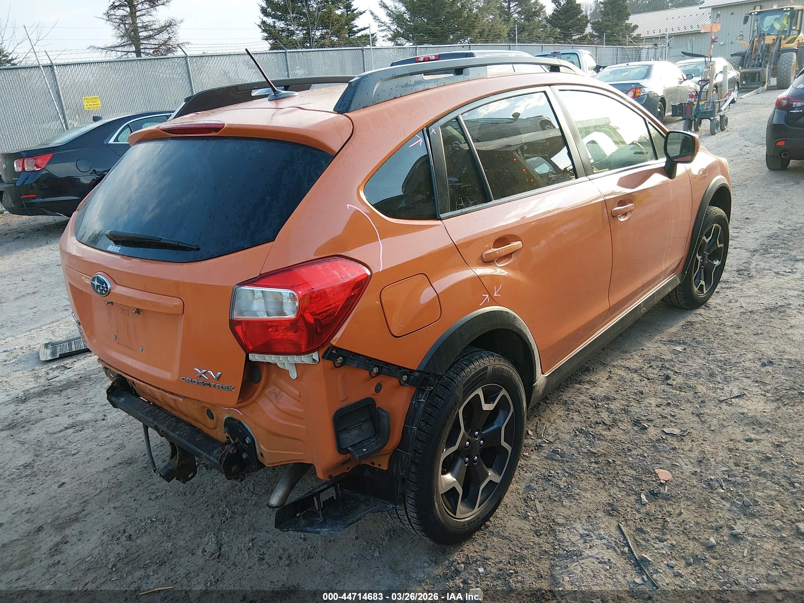 2013 Subaru Xv Crosstrek 2.0i Premium Orange vin: JF2GPAWC8D2802874