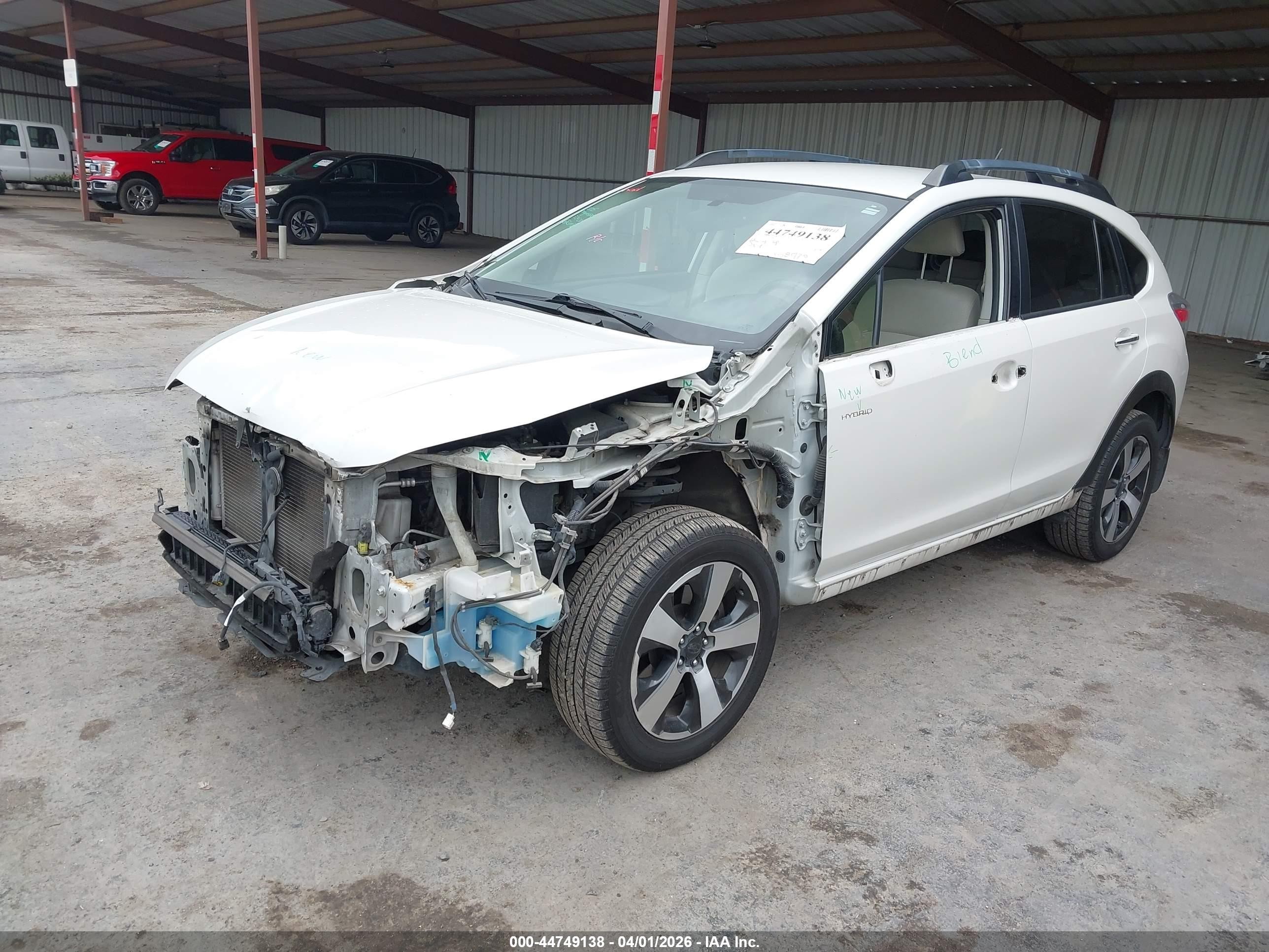 2014 Subaru Xv Crosstrek Hybrid 2.0i White vin: JF2GPBCC0EH342697