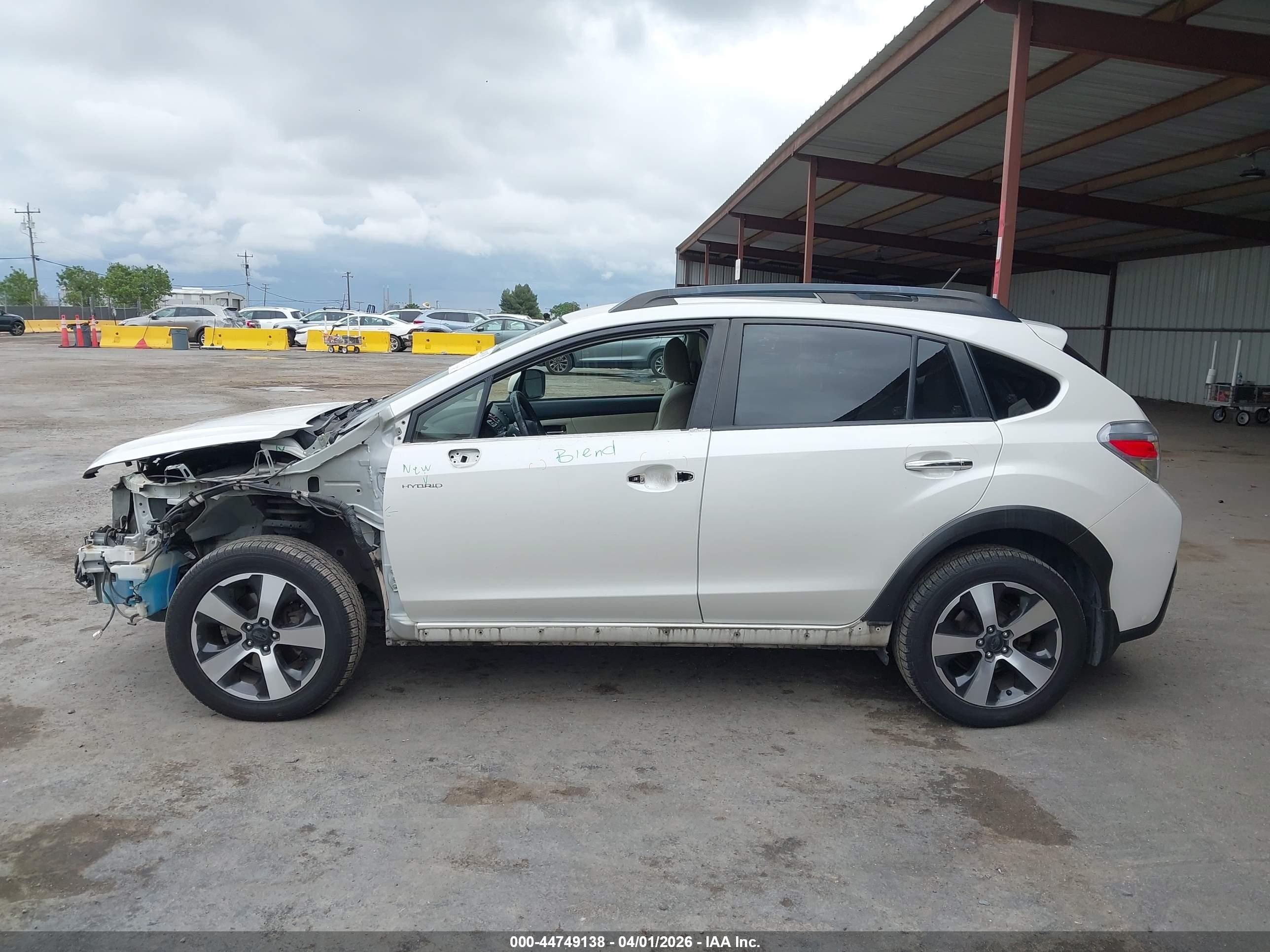 2014 Subaru Xv Crosstrek Hybrid 2.0i White vin: JF2GPBCC0EH342697