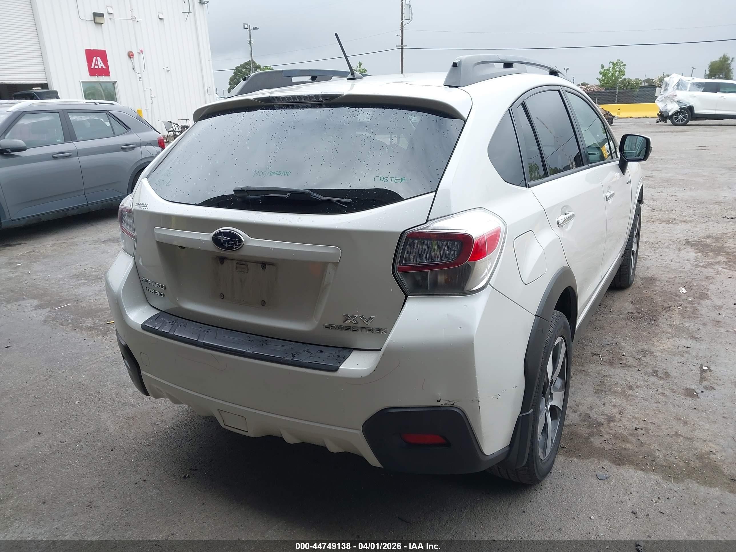 2014 Subaru Xv Crosstrek Hybrid 2.0i White vin: JF2GPBCC0EH342697