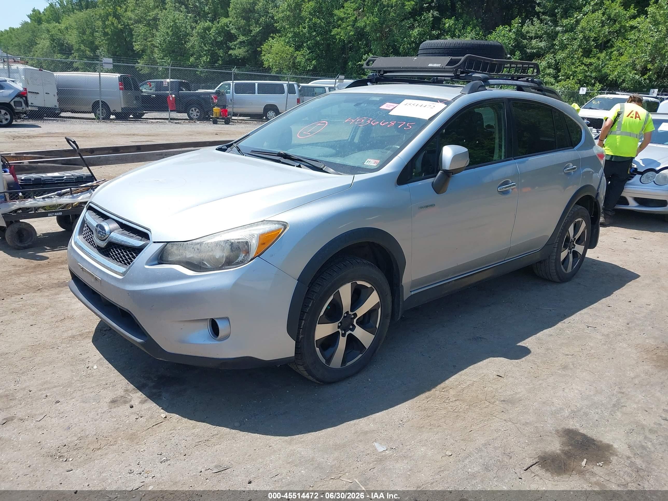 2014 Subaru Xv Crosstrek Hybrid 2.0i Silver vin: JF2GPBCC2EH337758