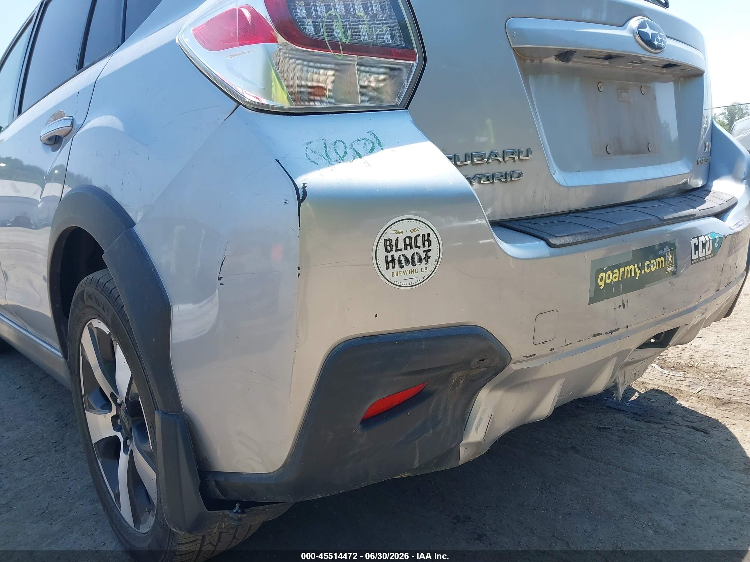 2014 Subaru Xv Crosstrek Hybrid 2.0i Silver vin: JF2GPBCC2EH337758