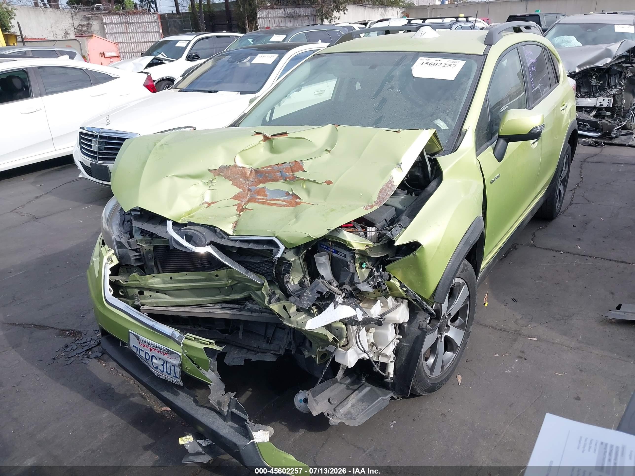 2014 Subaru Xv Crosstrek Hybrid 2.0i Green vin: JF2GPBCC5EH257385
