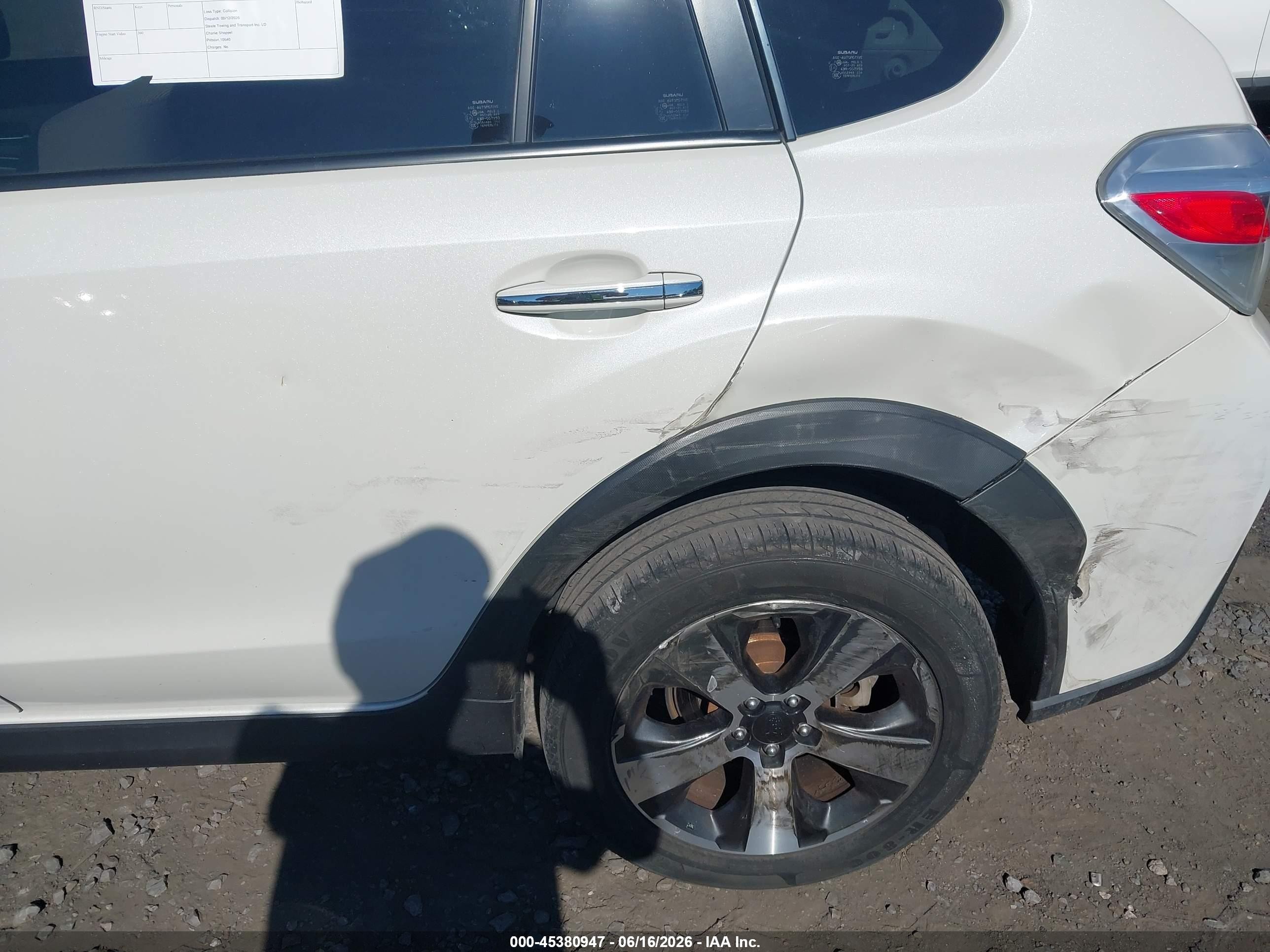 2015 Subaru Xv Crosstrek Hybrid   White vin: JF2GPBCC6FH252388