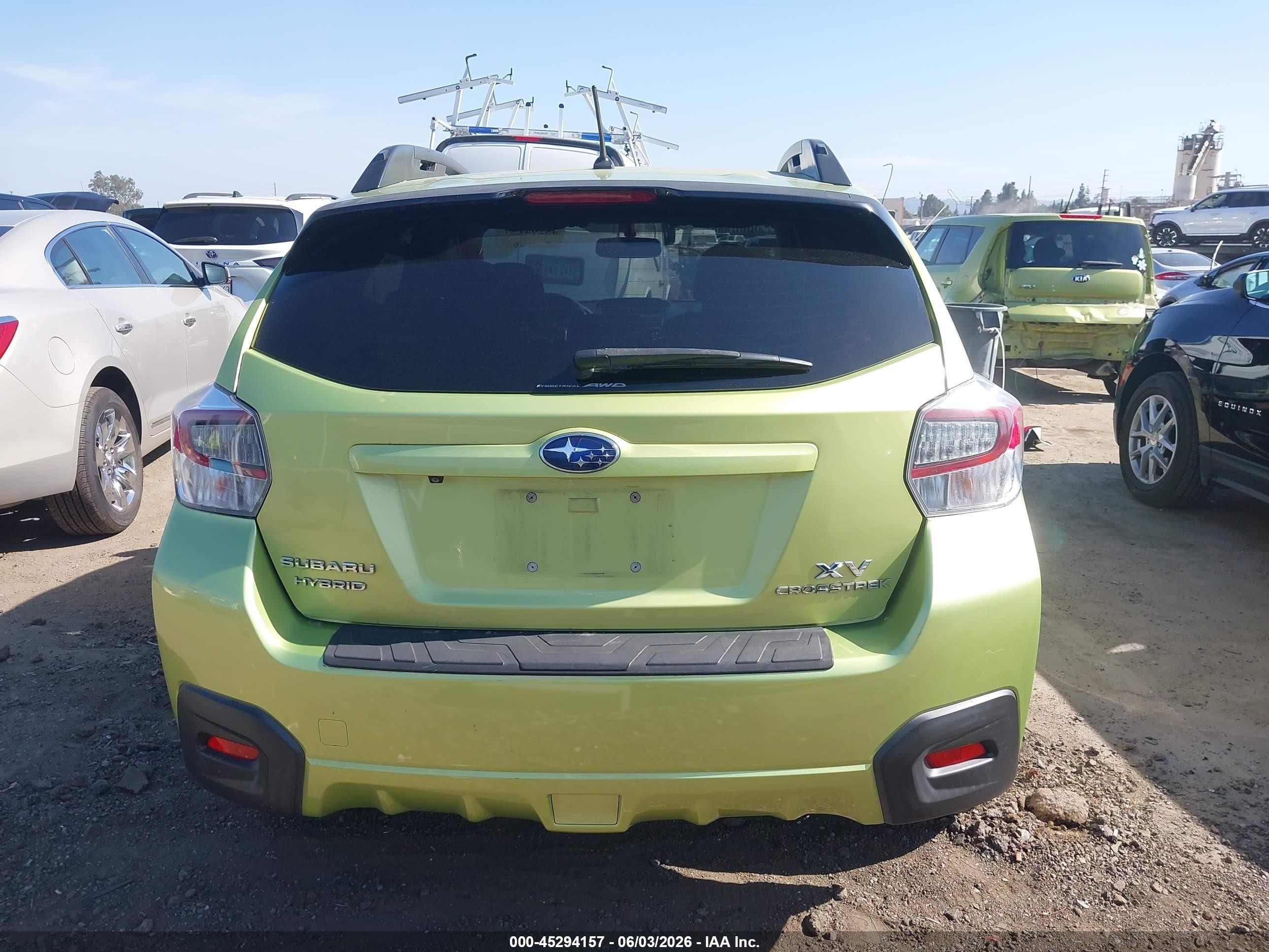 2015 Subaru Xv Crosstrek Hybrid   Green vin: JF2GPBCC8FH260766