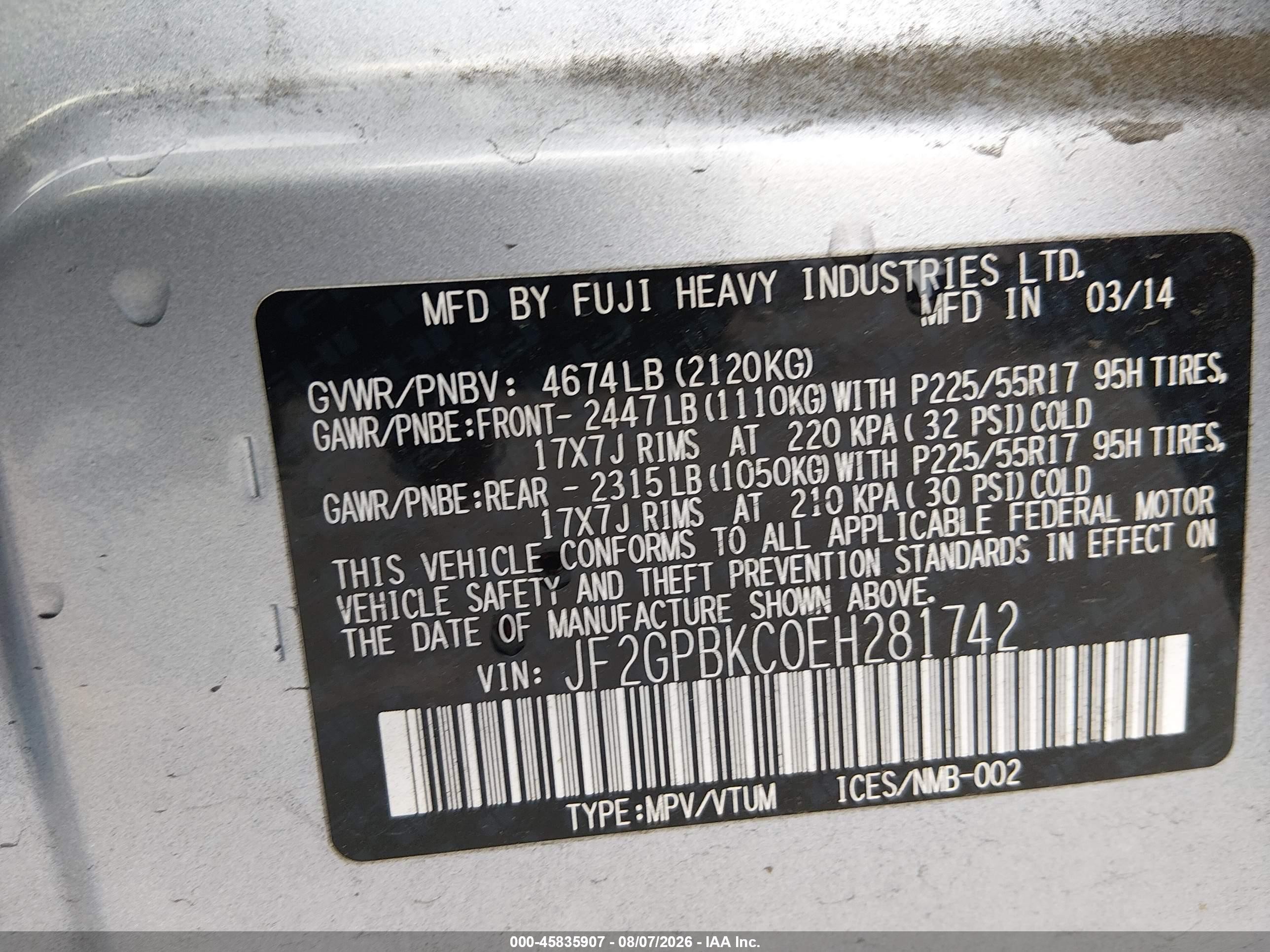 2014 Subaru Xv Crosstrek Hybrid 2.0i Touring Silver vin: JF2GPBKC0EH281742