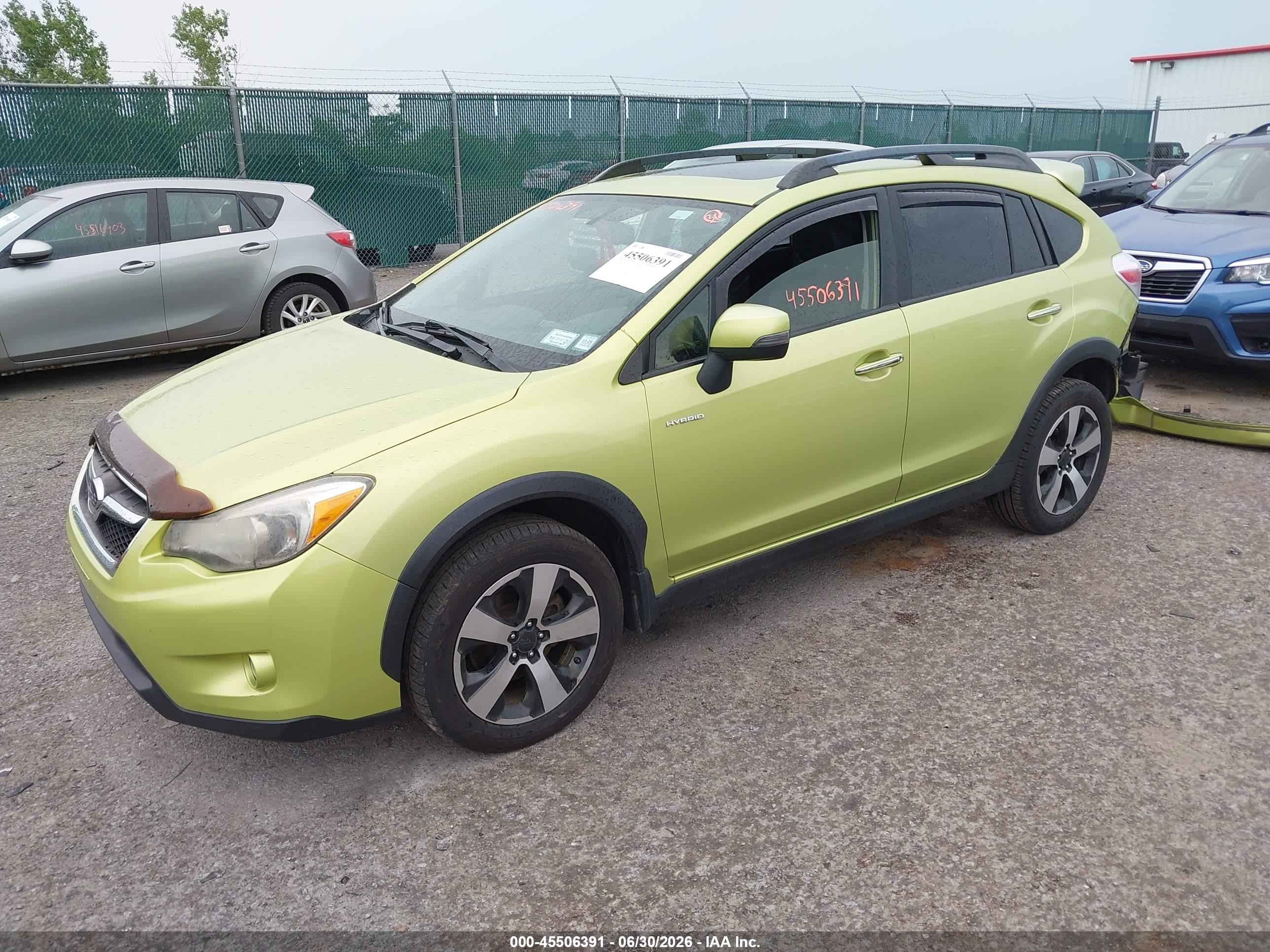 2014 Subaru Xv Crosstrek Hybrid 2.0i Touring Green vin: JF2GPBKC2EH235426