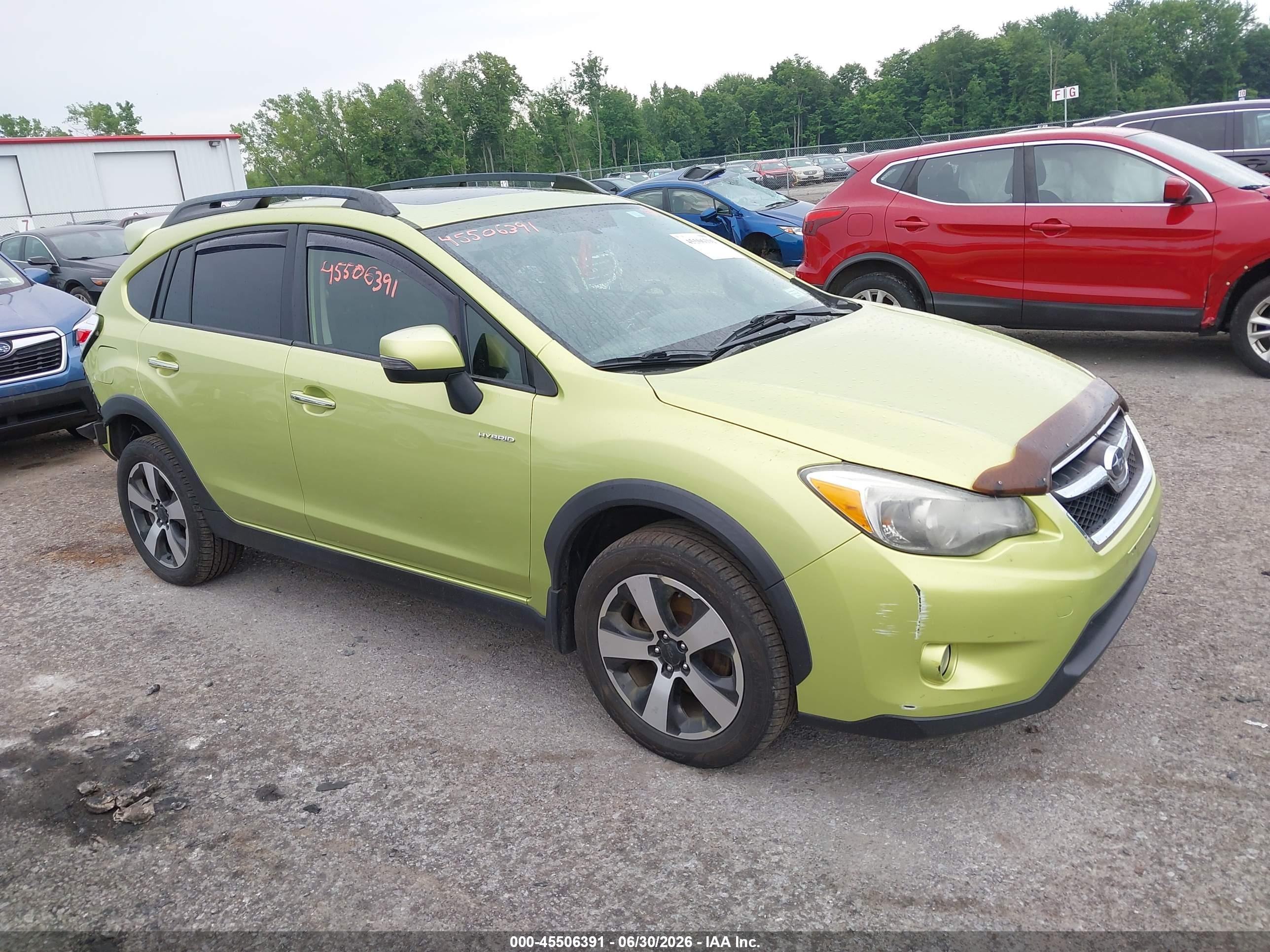 2014 Subaru Xv Crosstrek Hybrid 2.0i Touring Green vin: JF2GPBKC2EH235426