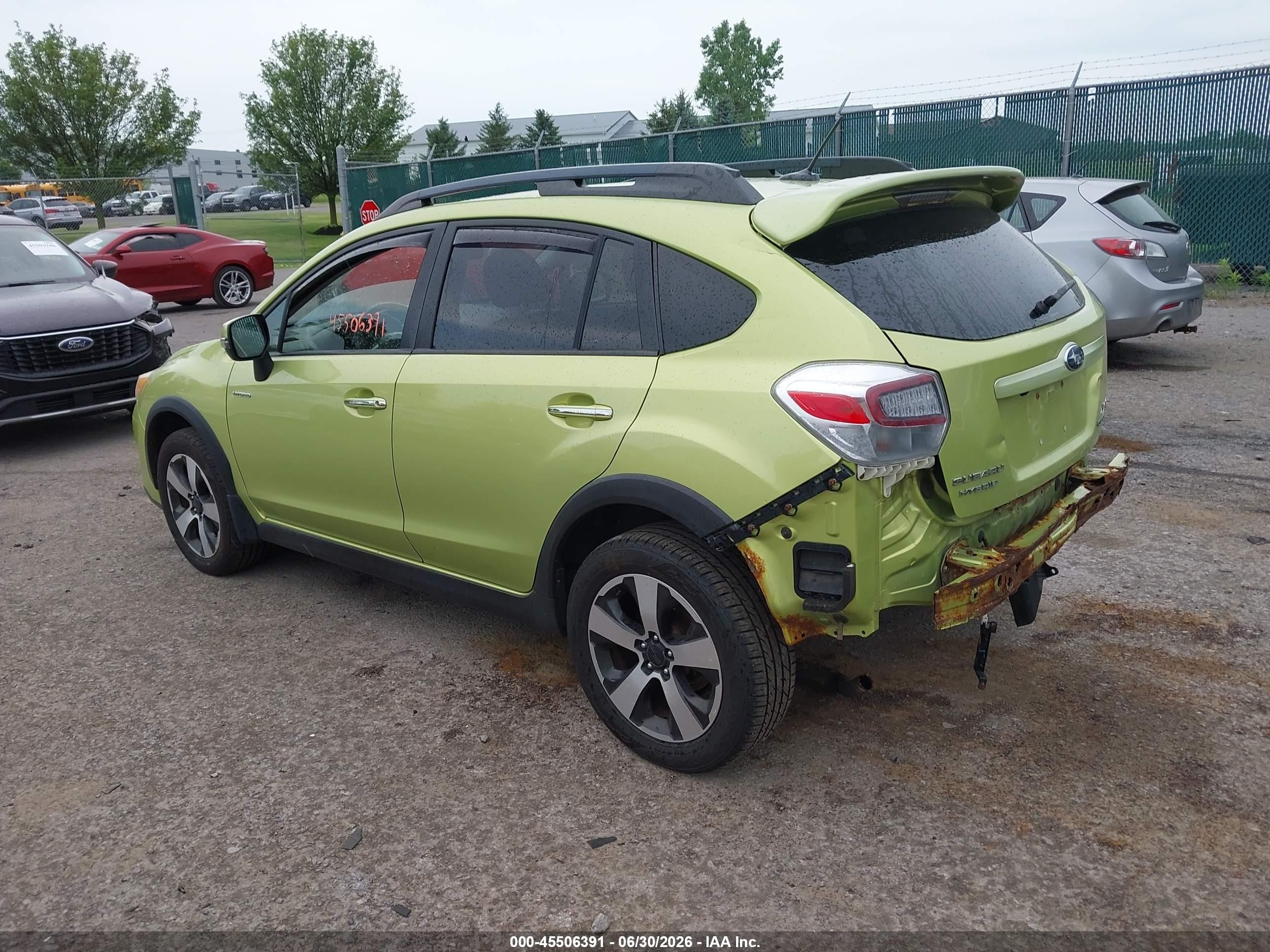 2014 Subaru Xv Crosstrek Hybrid 2.0i Touring Green vin: JF2GPBKC2EH235426