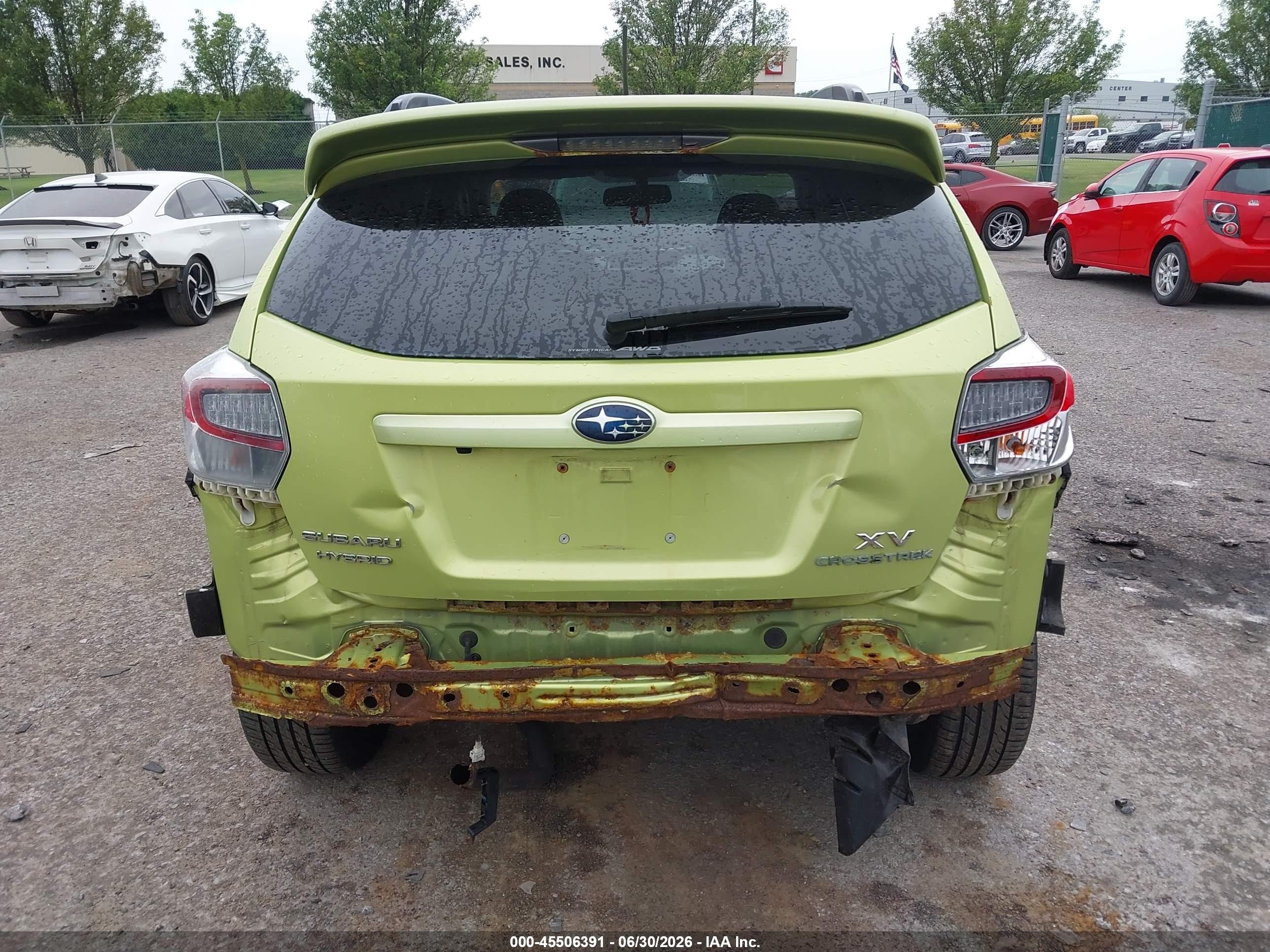 2014 Subaru Xv Crosstrek Hybrid 2.0i Touring Green vin: JF2GPBKC2EH235426