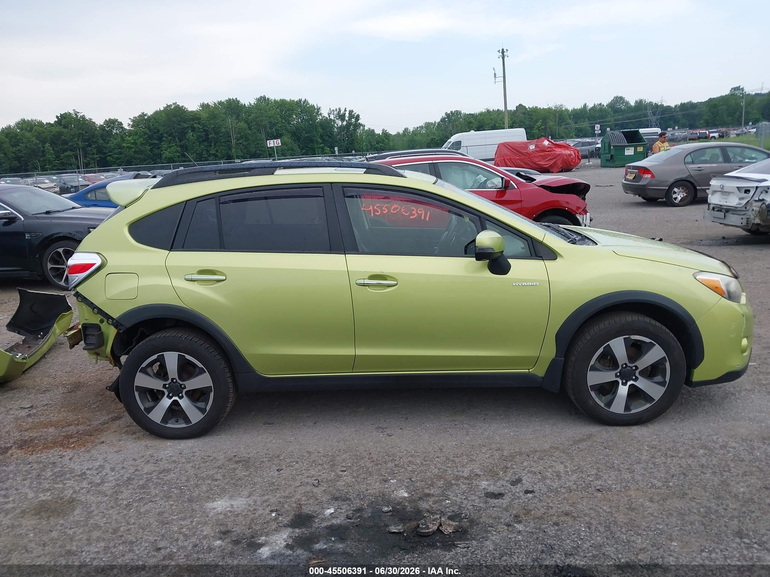 2014 Subaru Xv Crosstrek Hybrid 2.0i Touring Green vin: JF2GPBKC2EH235426