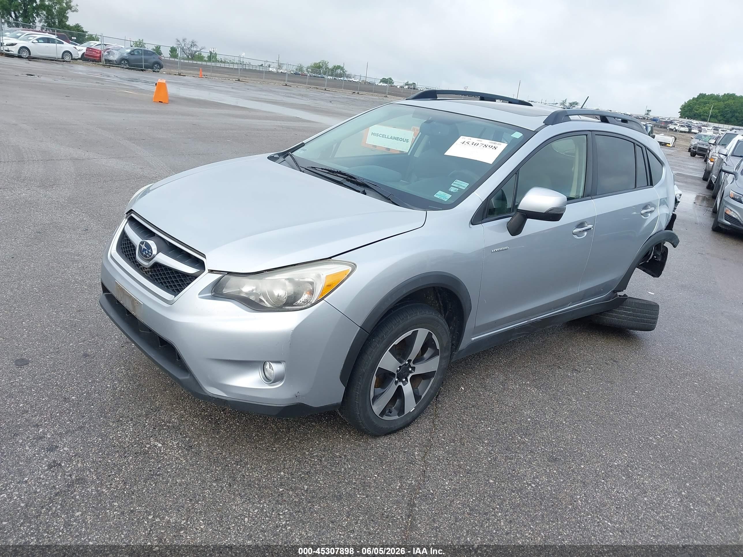 2014 Subaru Xv Crosstrek Hybrid 2.0i Touring Silver vin: JF2GPBKC2EH257930