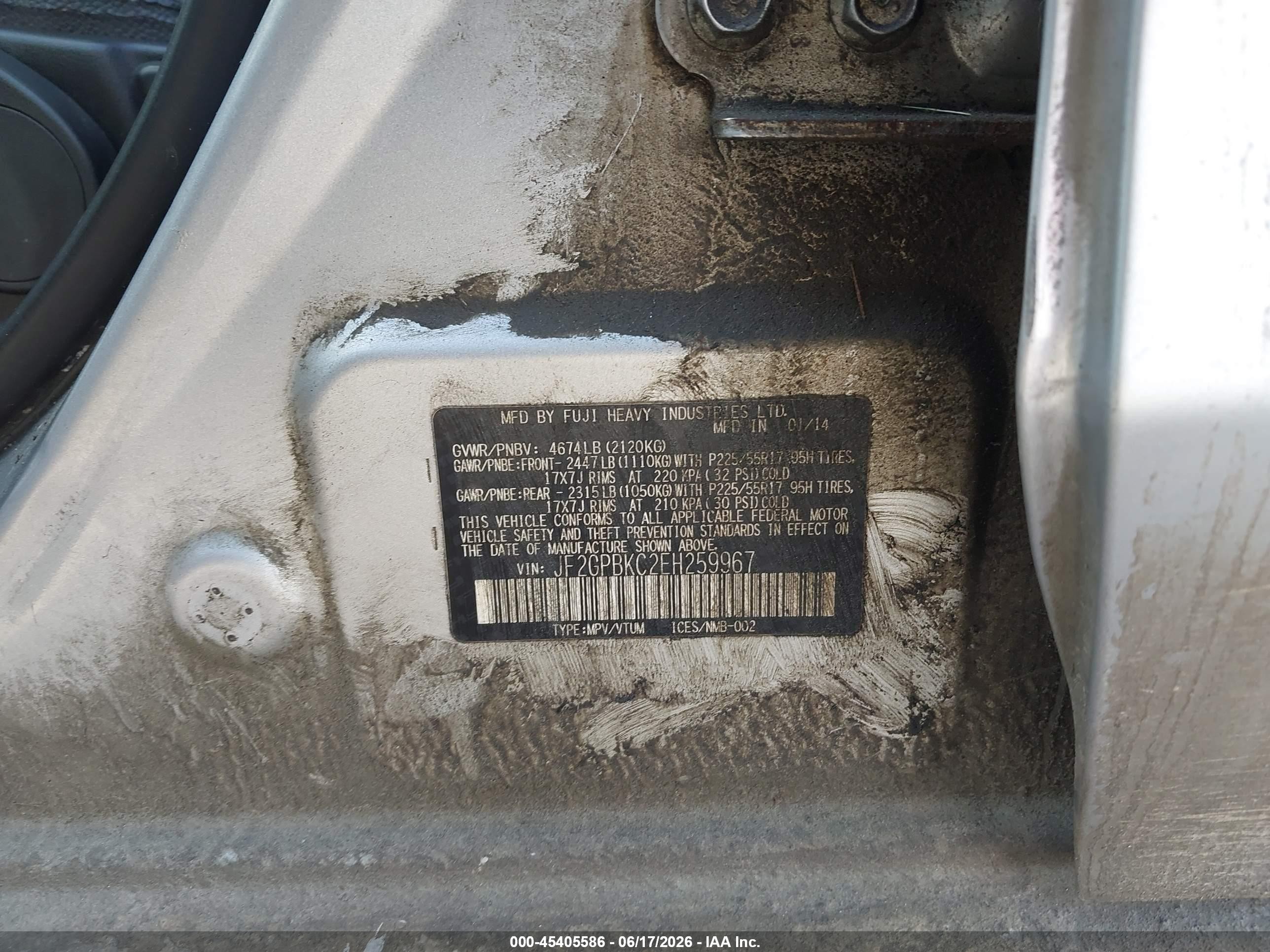 2014 Subaru Xv Crosstrek Hybrid 2.0i Touring Silver vin: JF2GPBKC2EH259967