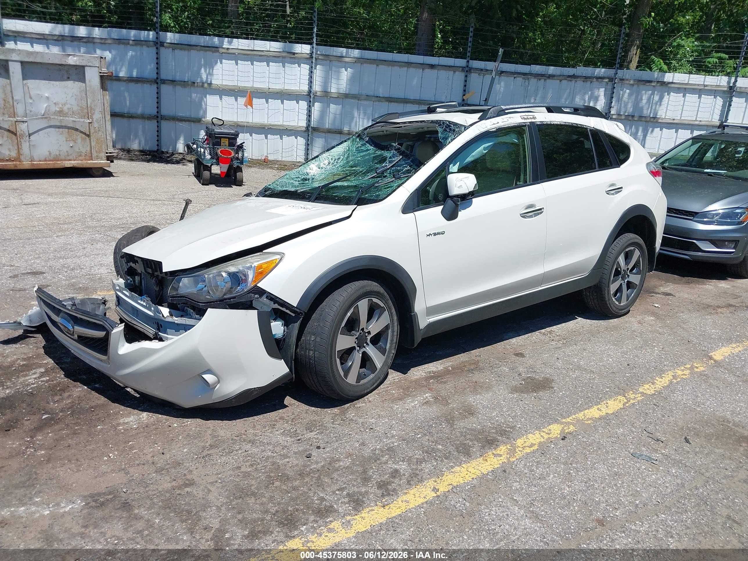 2014 Subaru Xv Crosstrek Hybrid 2.0i Touring White vin: JF2GPBKC2EH278602