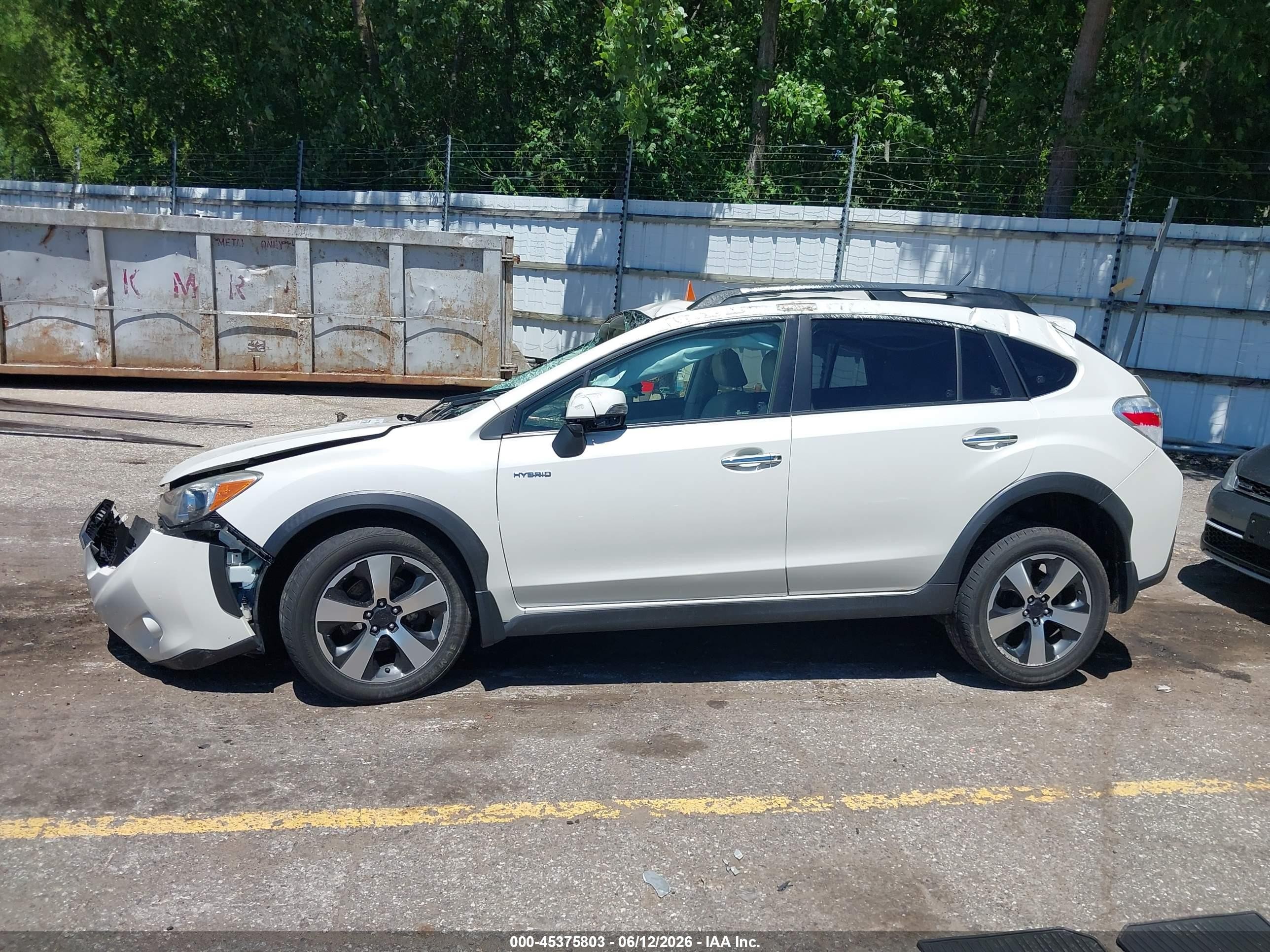 2014 Subaru Xv Crosstrek Hybrid 2.0i Touring White vin: JF2GPBKC2EH278602