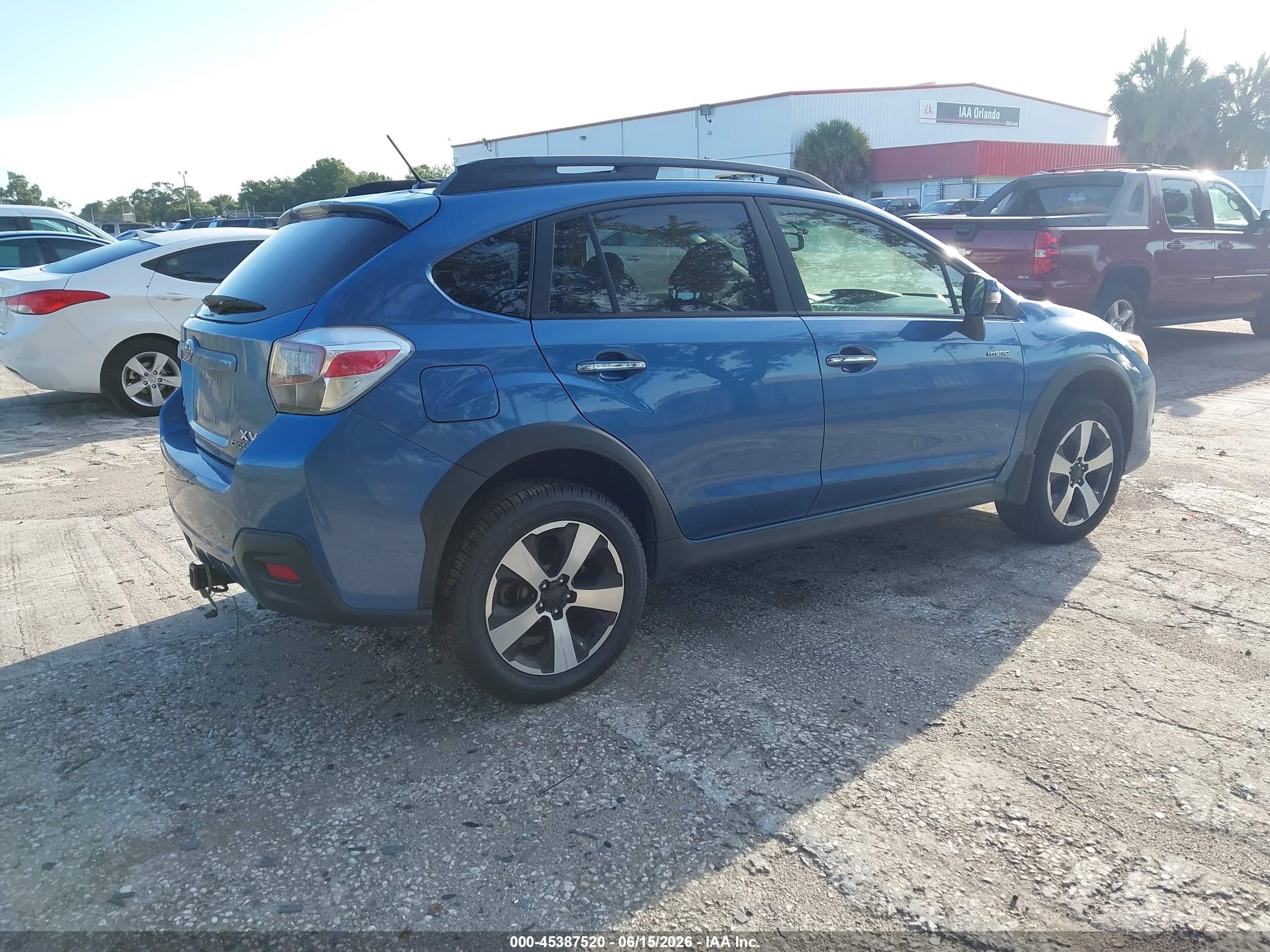 2014 Subaru Xv Crosstrek Hybrid 2.0i Touring Blue vin: JF2GPBKC2EH287655