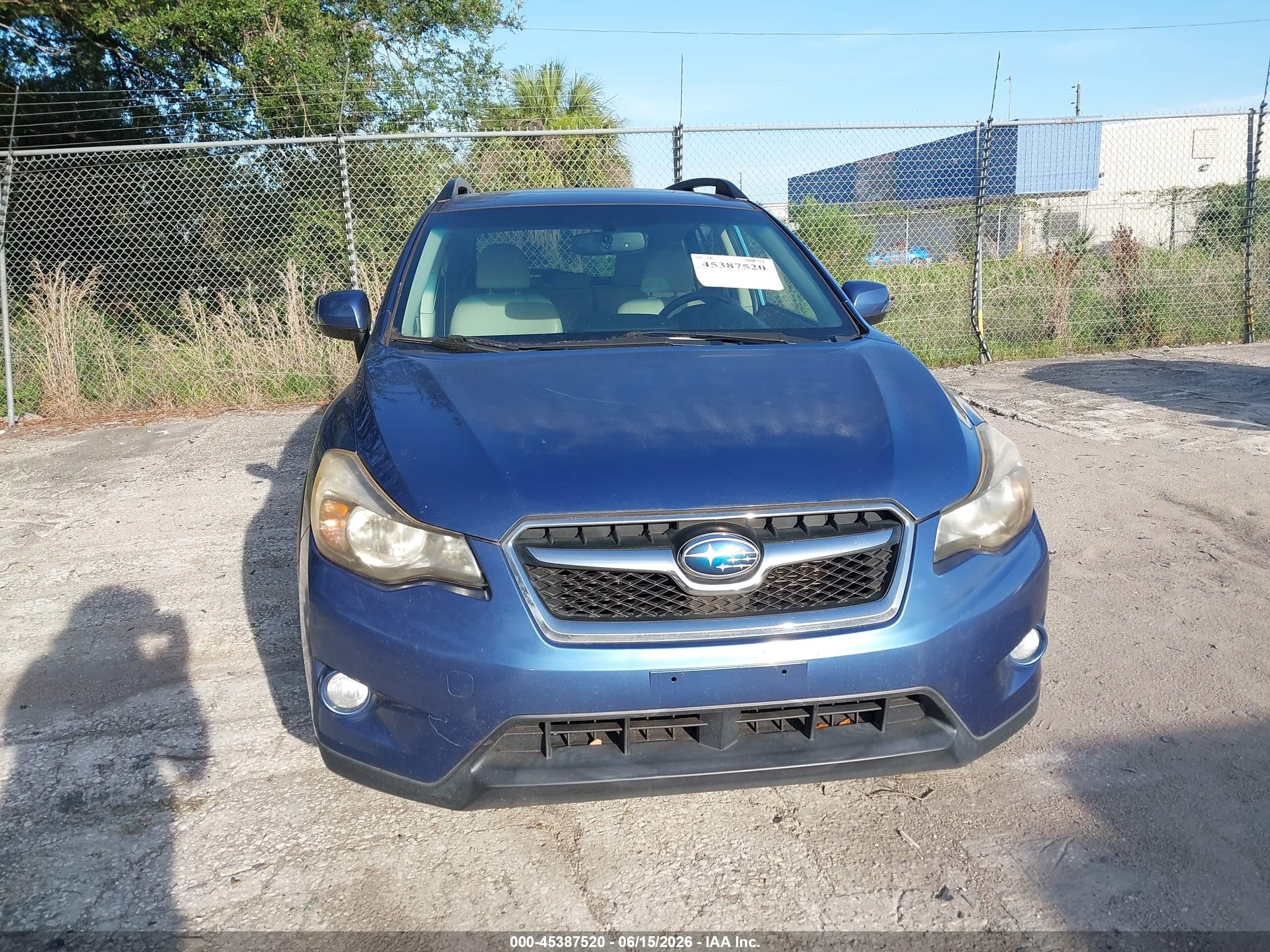 2014 Subaru Xv Crosstrek Hybrid 2.0i Touring Blue vin: JF2GPBKC2EH287655