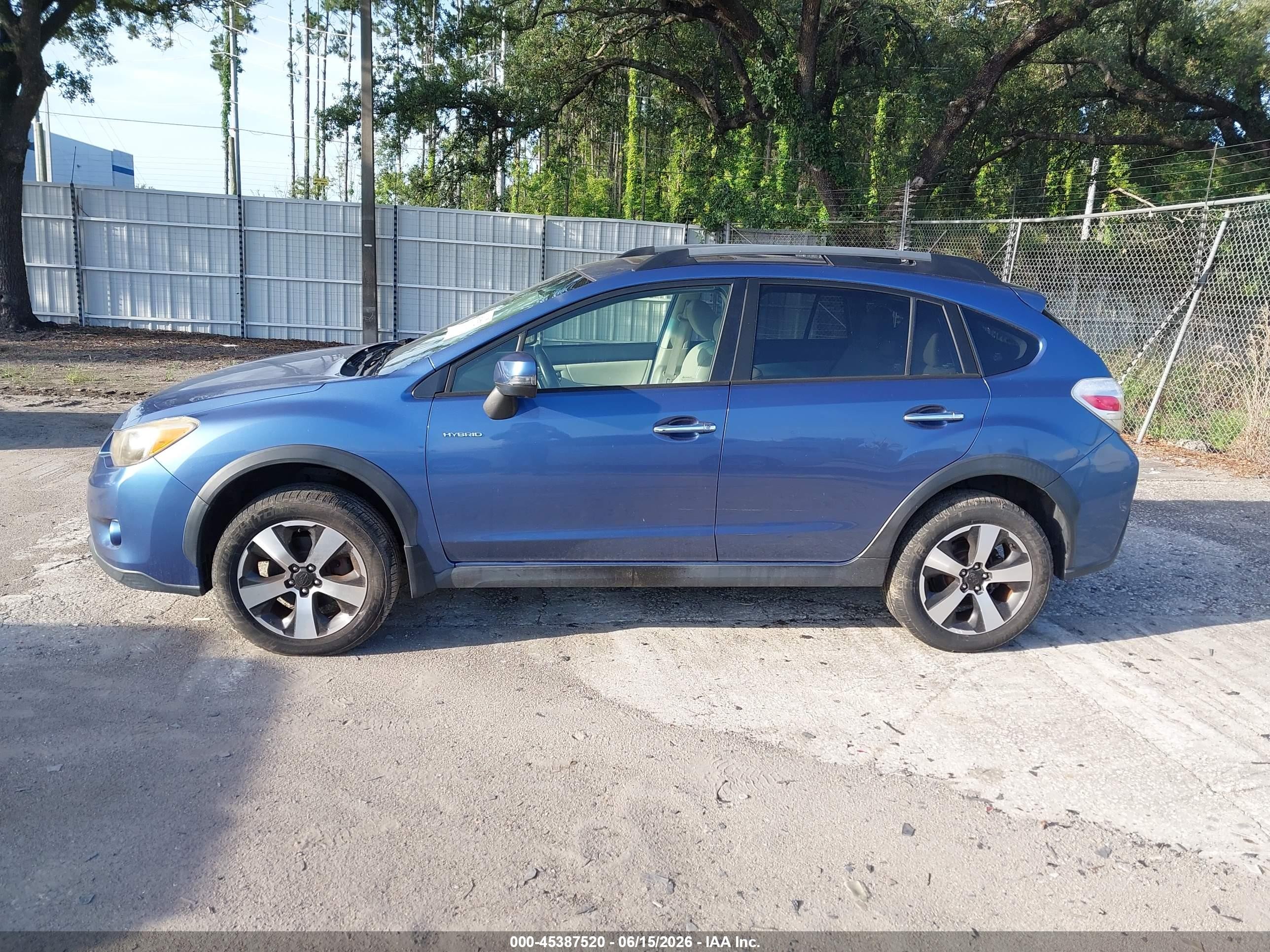 2014 Subaru Xv Crosstrek Hybrid 2.0i Touring Blue vin: JF2GPBKC2EH287655