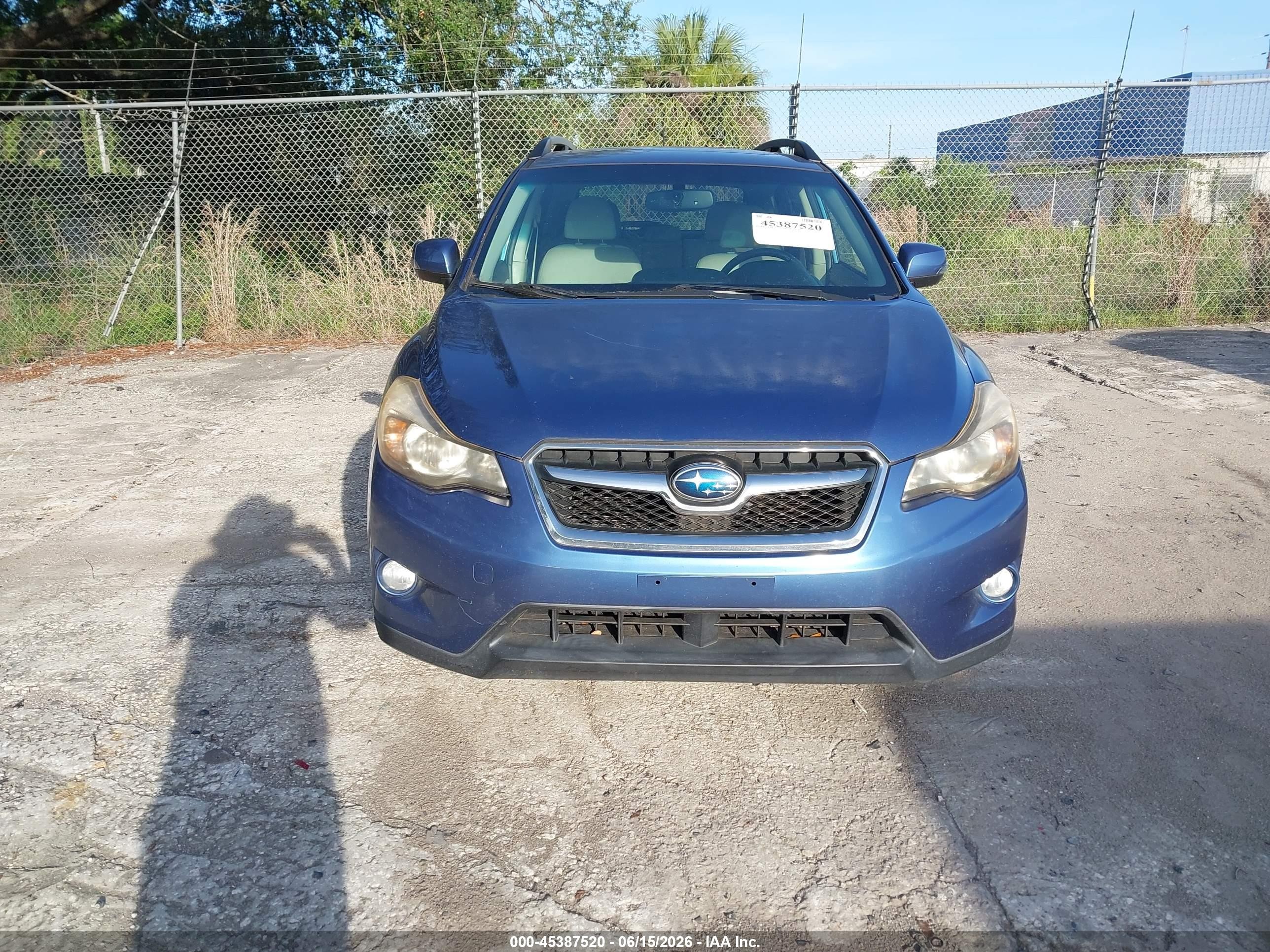 2014 Subaru Xv Crosstrek Hybrid 2.0i Touring Blue vin: JF2GPBKC2EH287655