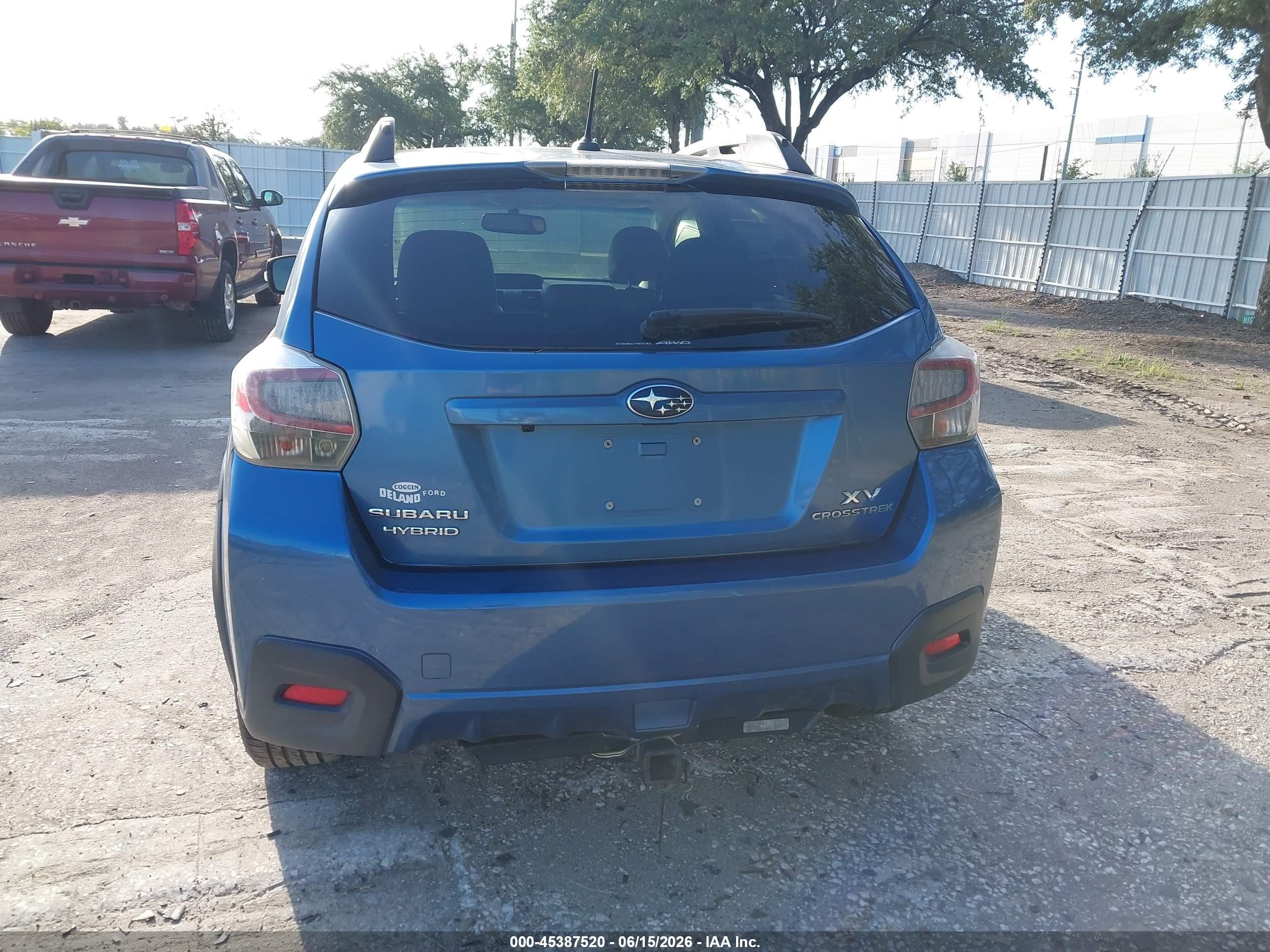 2014 Subaru Xv Crosstrek Hybrid 2.0i Touring Blue vin: JF2GPBKC2EH287655