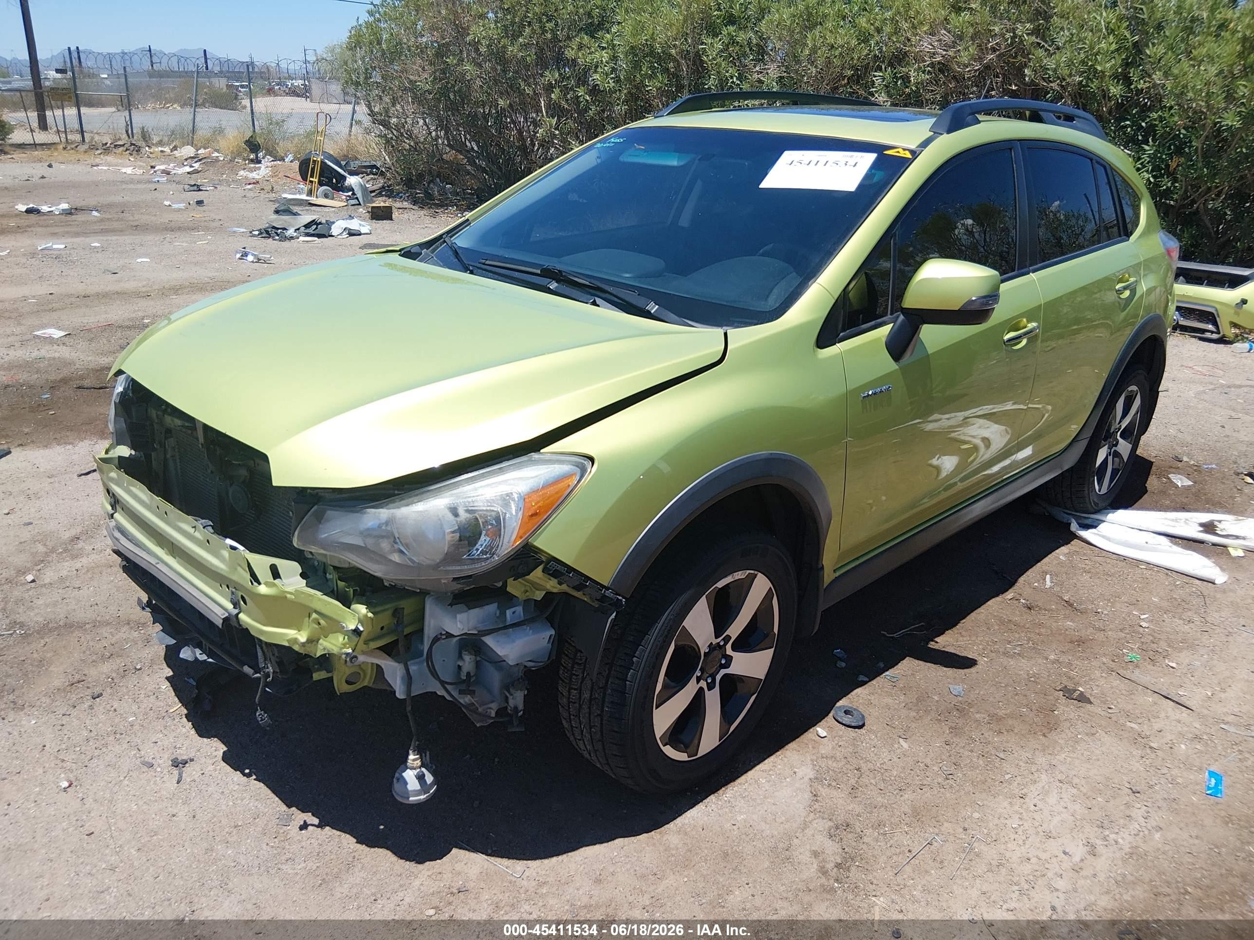 2014 Subaru Xv Crosstrek Hybrid 2.0i Touring Green vin: JF2GPBKC3EH238044