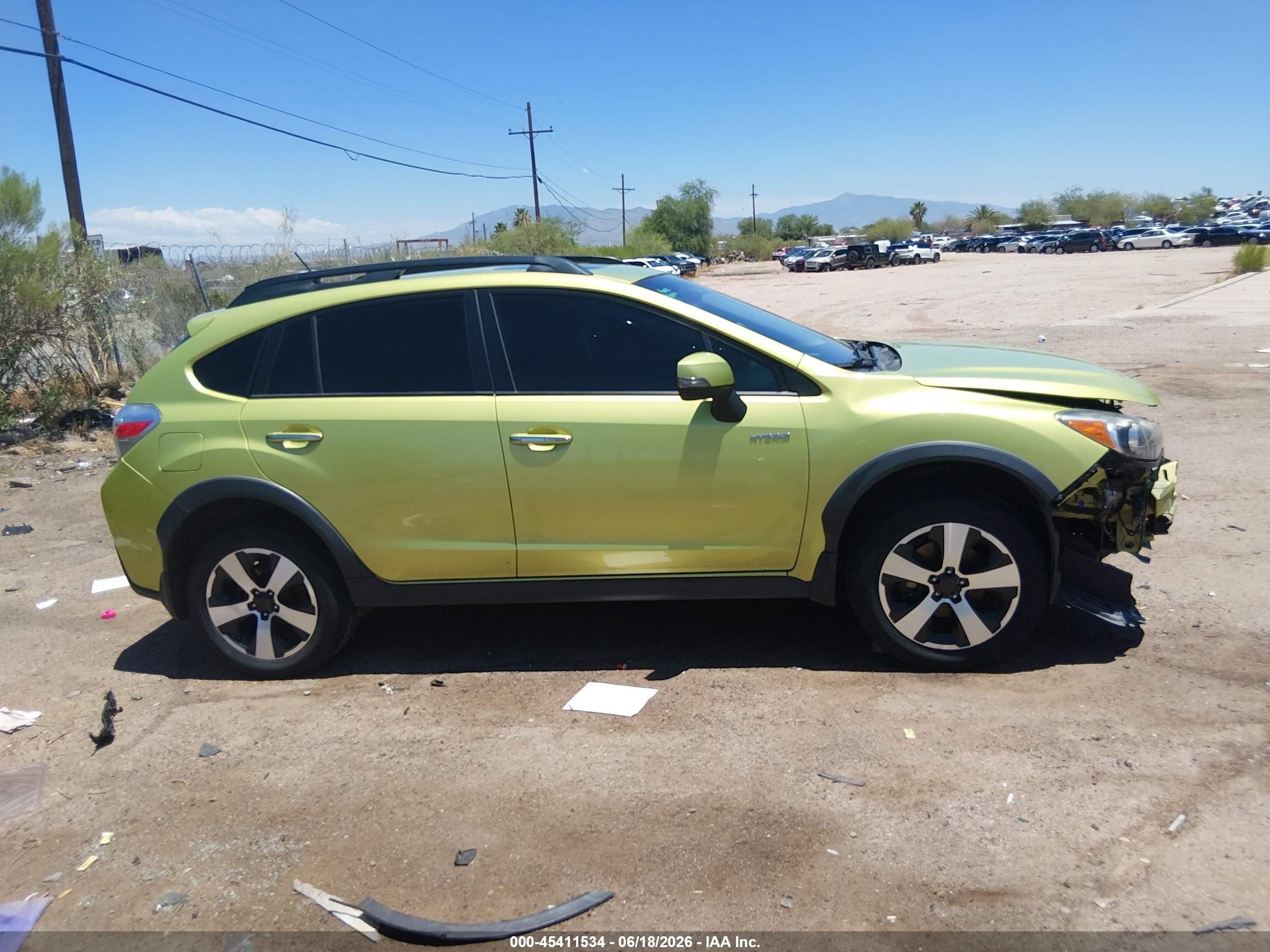 2014 Subaru Xv Crosstrek Hybrid 2.0i Touring Green vin: JF2GPBKC3EH238044