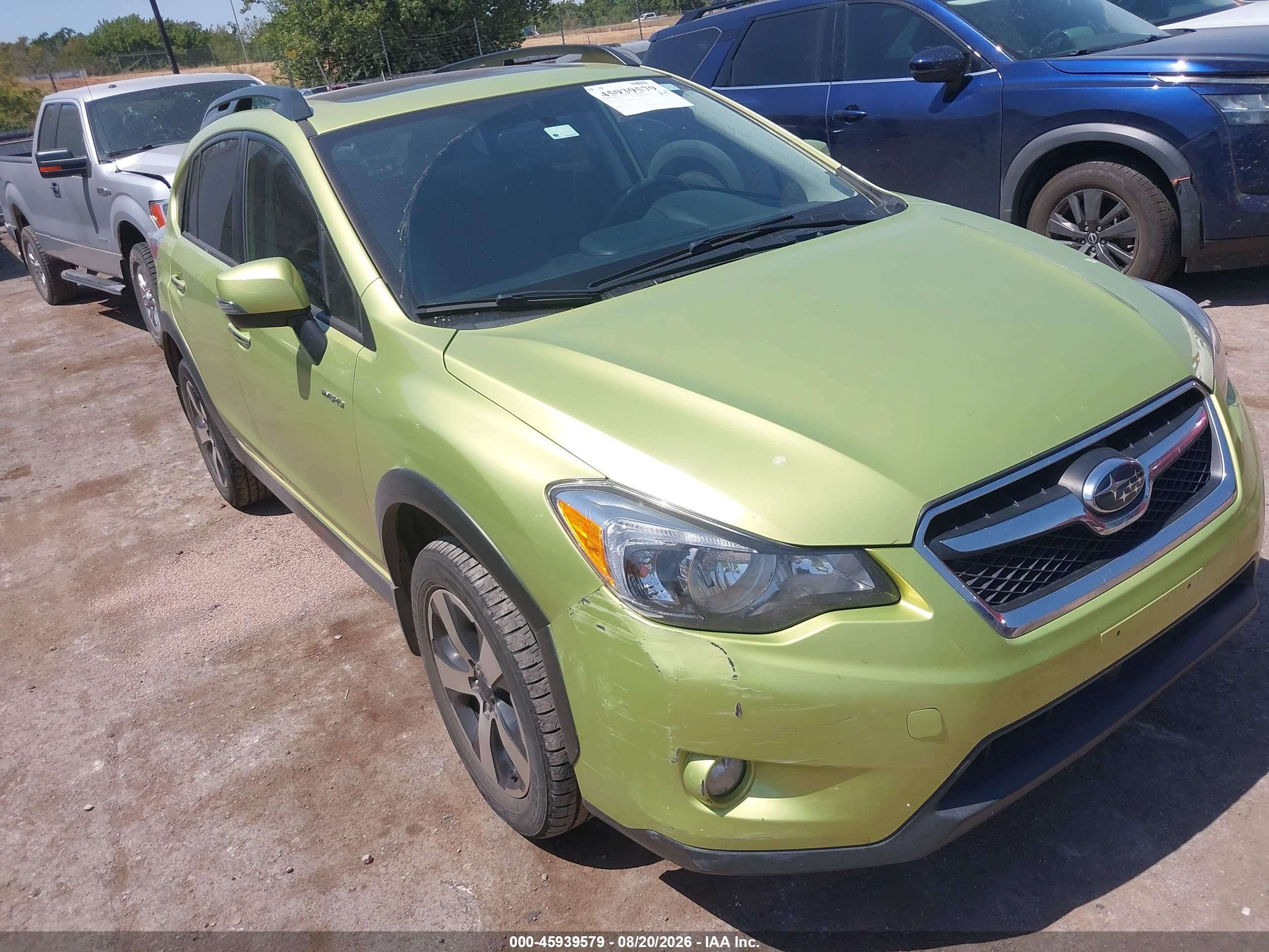 2014 Subaru Xv Crosstrek Hybrid 2.0i Touring Green vin: JF2GPBKC3EH281430