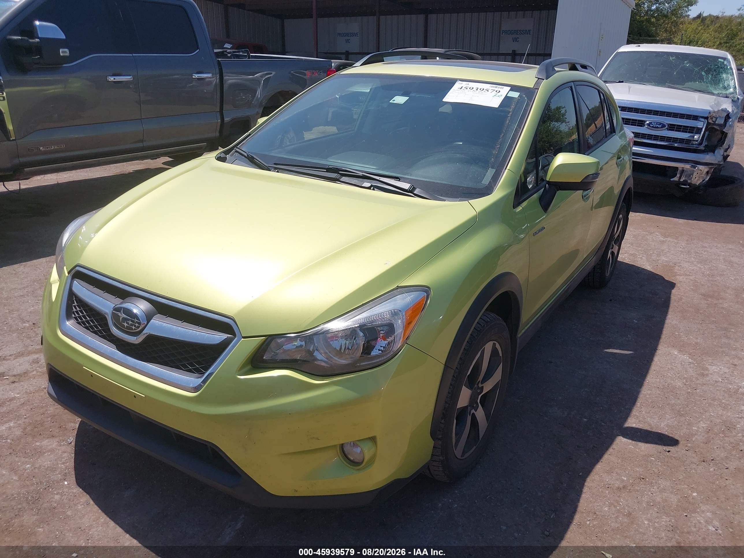2014 Subaru Xv Crosstrek Hybrid 2.0i Touring Green vin: JF2GPBKC3EH281430