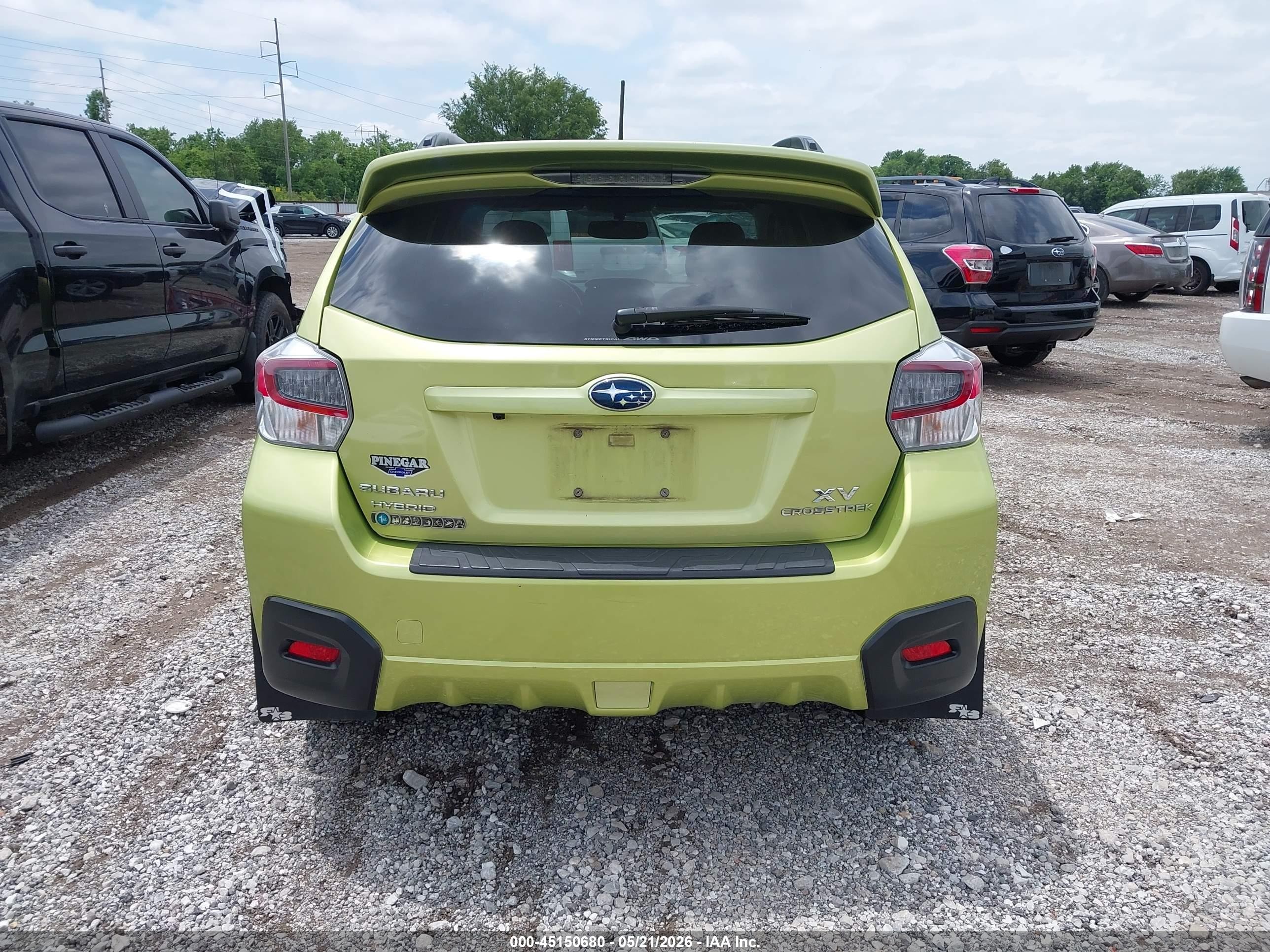 2014 Subaru Xv Crosstrek Hybrid 2.0i Touring Green vin: JF2GPBKC3EH306102