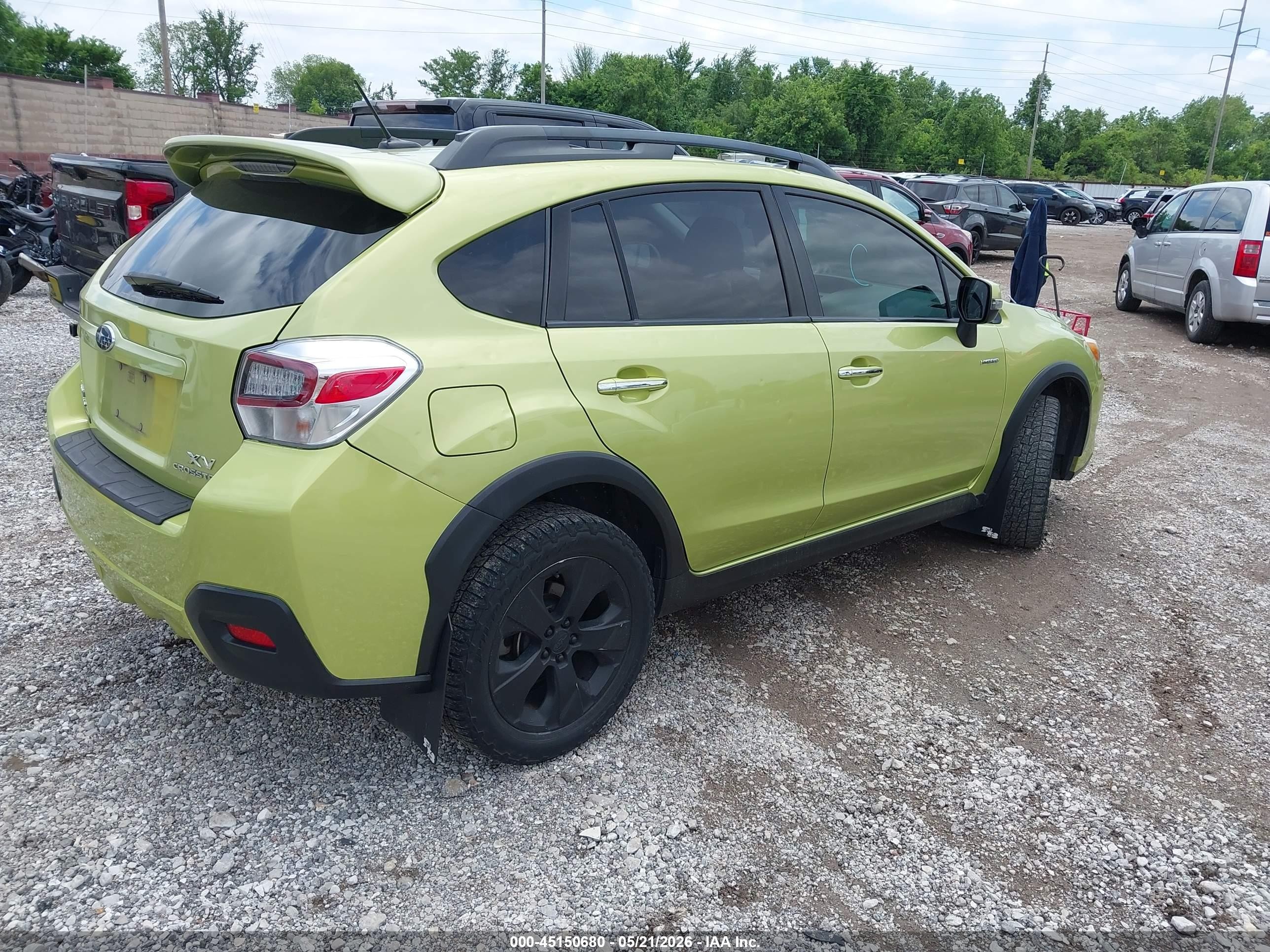 2014 Subaru Xv Crosstrek Hybrid 2.0i Touring Green vin: JF2GPBKC3EH306102