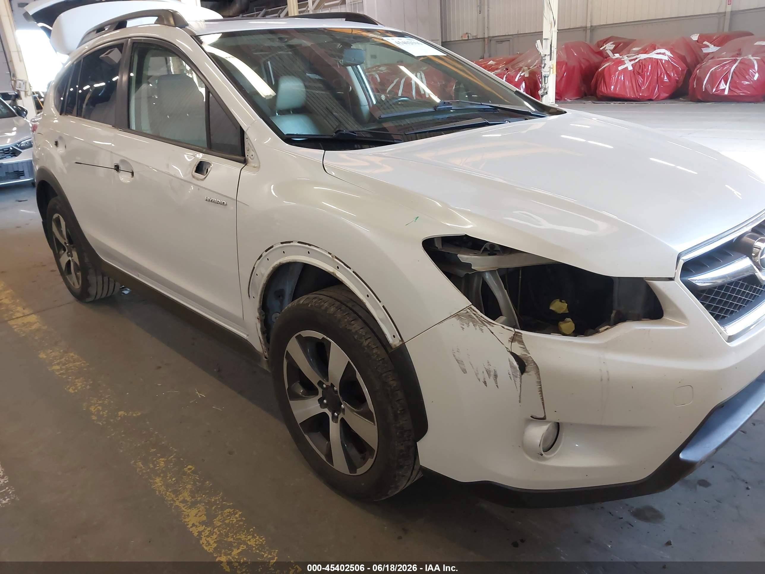 2014 Subaru Xv Crosstrek Hybrid 2.0i Touring White vin: JF2GPBKC5EH227000