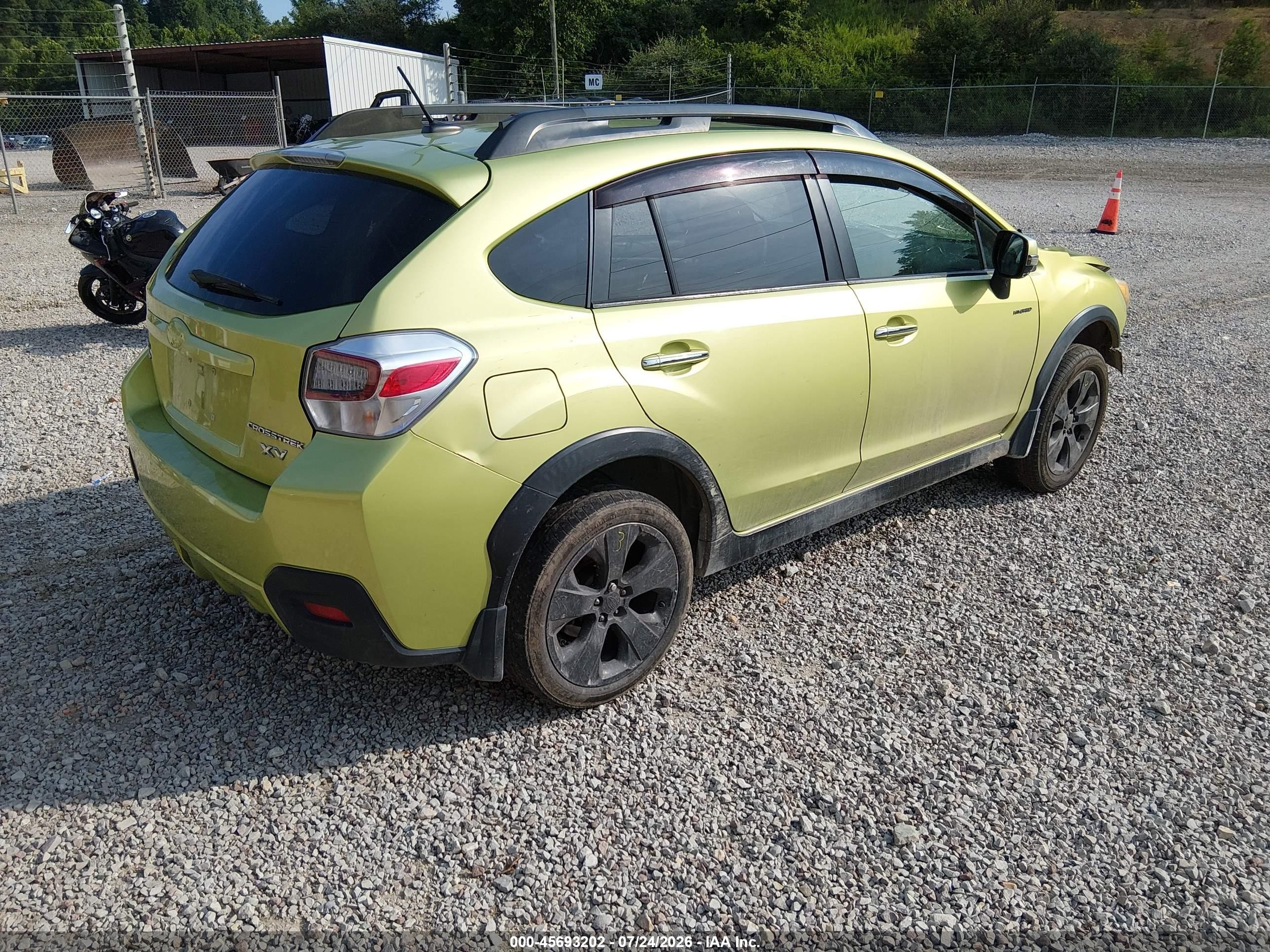 2014 Subaru Xv Crosstrek Hybrid 2.0i Touring Green vin: JF2GPBKC6EH223229