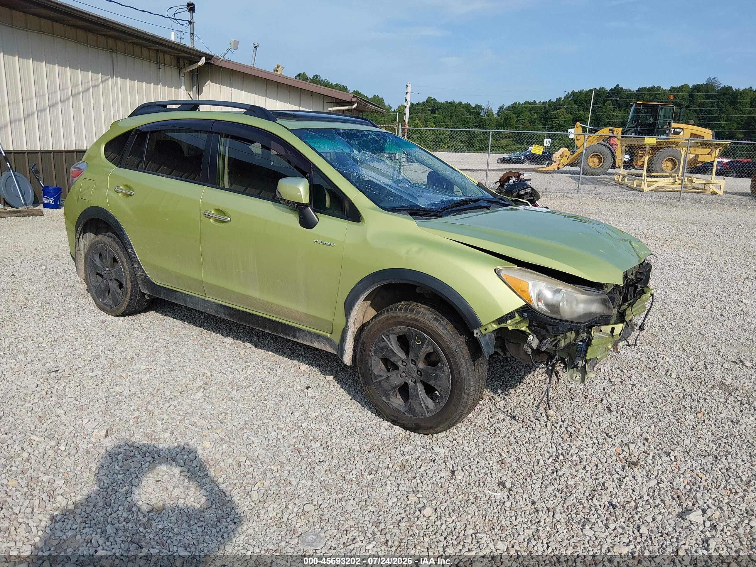 2014 Subaru Xv Crosstrek Hybrid 2.0i Touring Green vin: JF2GPBKC6EH223229