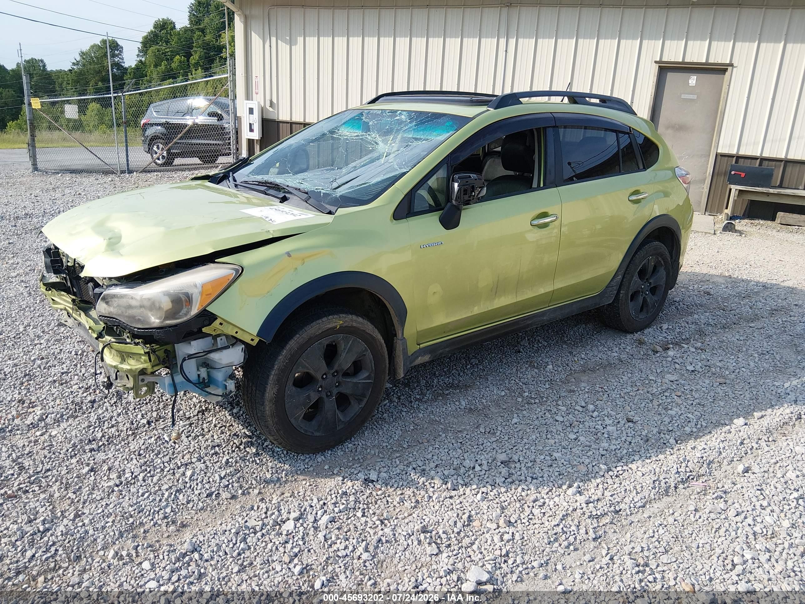 2014 Subaru Xv Crosstrek Hybrid 2.0i Touring Green vin: JF2GPBKC6EH223229