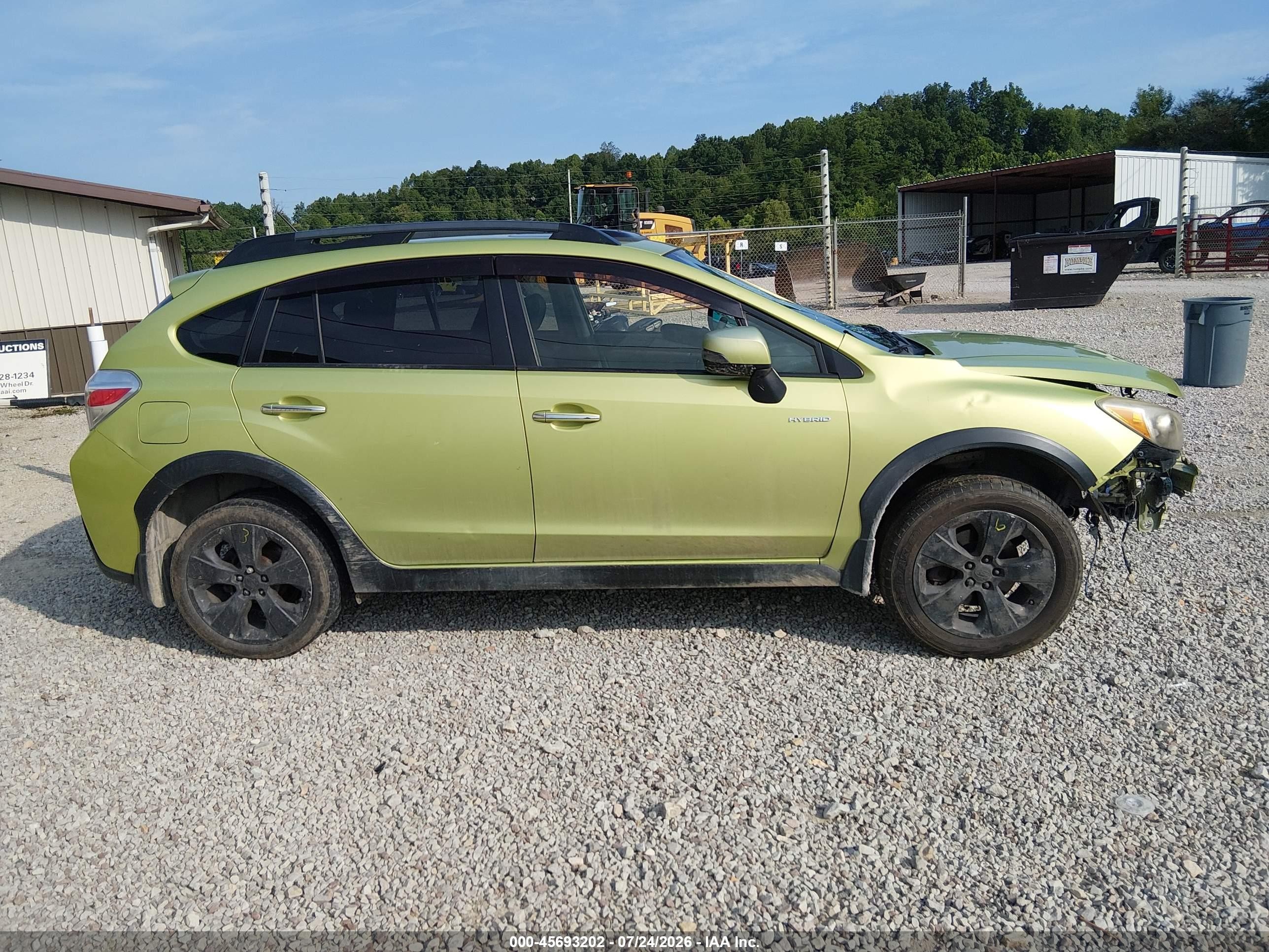 2014 Subaru Xv Crosstrek Hybrid 2.0i Touring Green vin: JF2GPBKC6EH223229