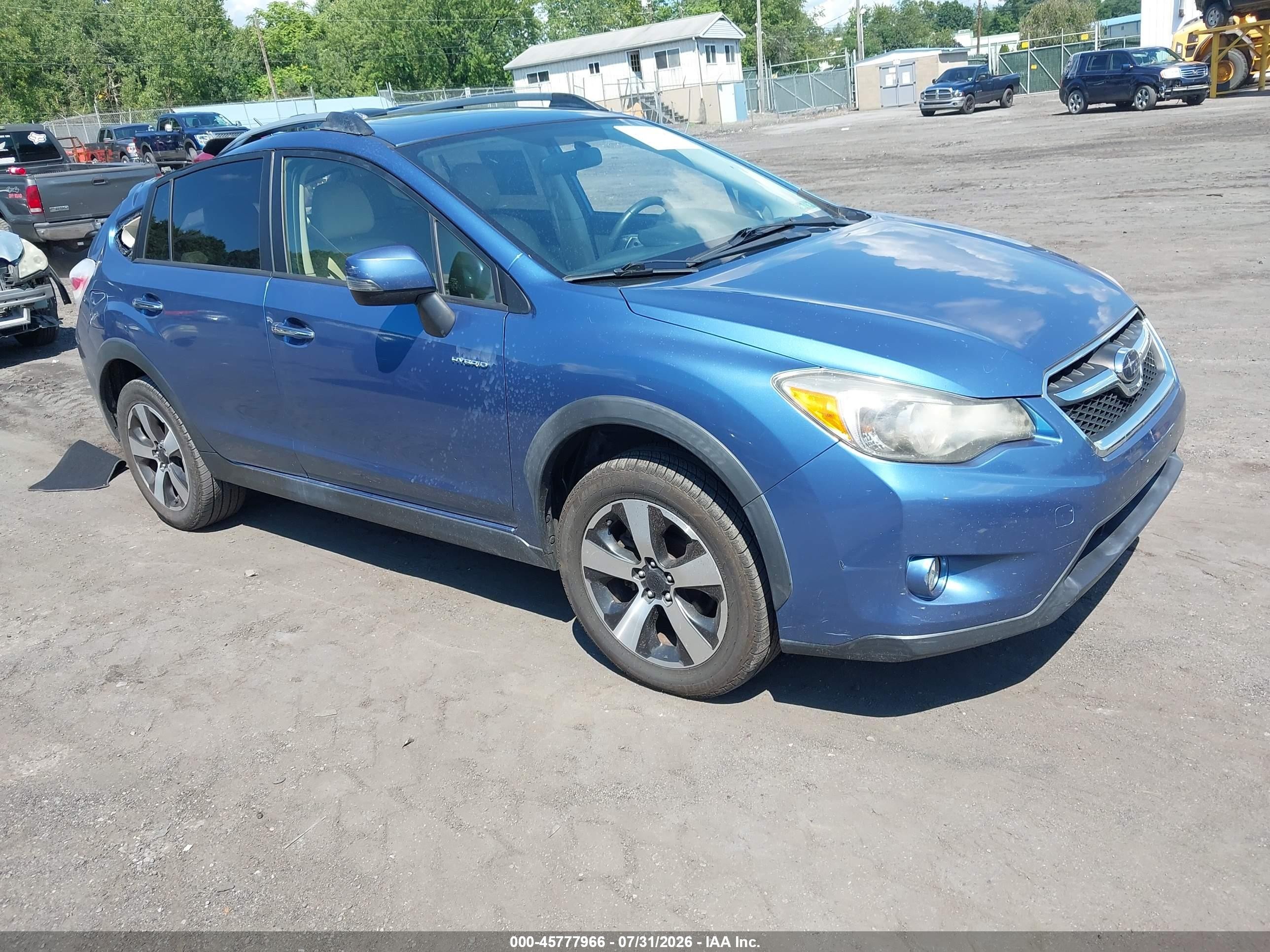 2014 Subaru Xv Crosstrek Hybrid 2.0i Touring Blue vin: JF2GPBKC6EH323797