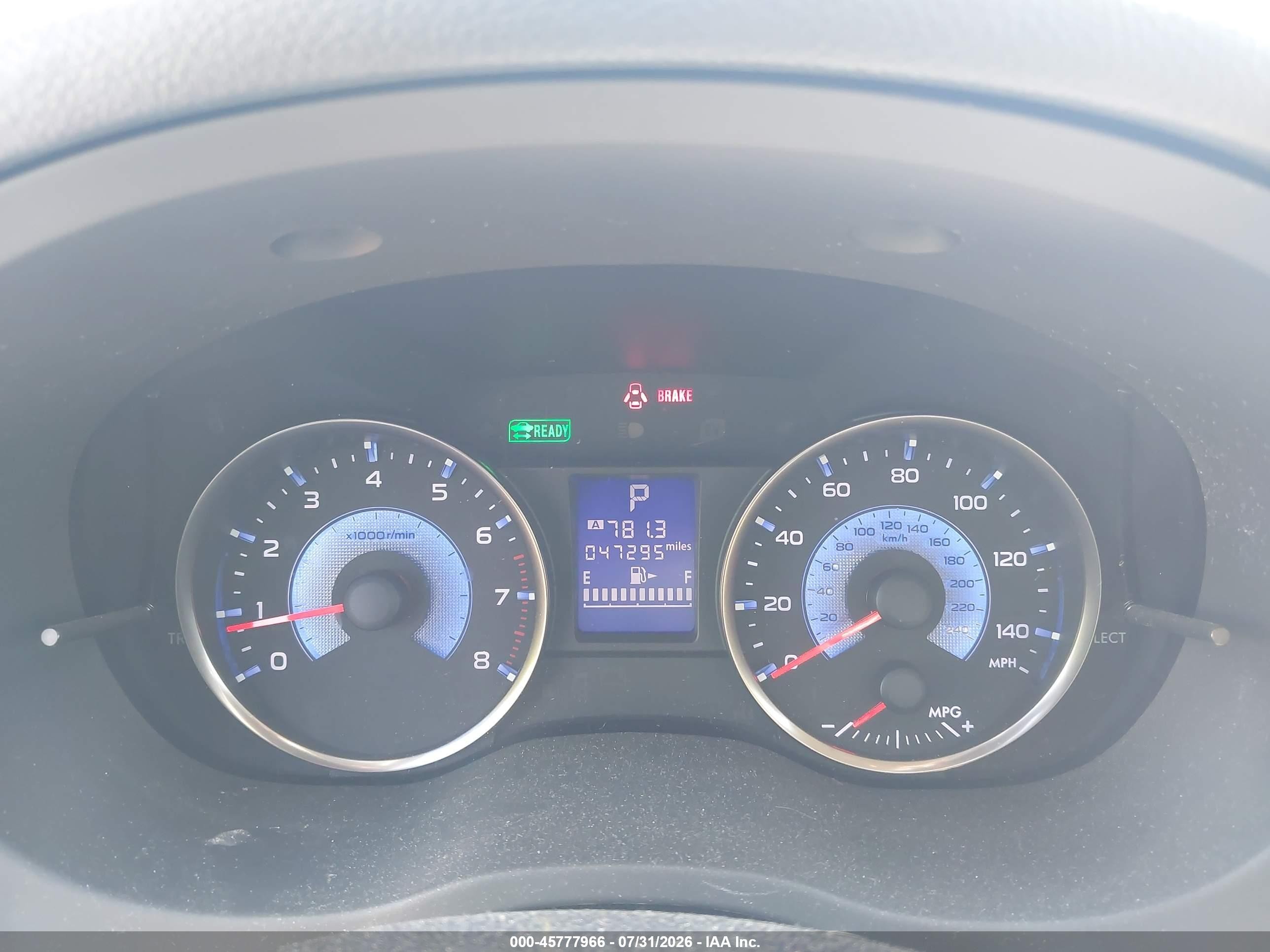 2014 Subaru Xv Crosstrek Hybrid 2.0i Touring Blue vin: JF2GPBKC6EH323797
