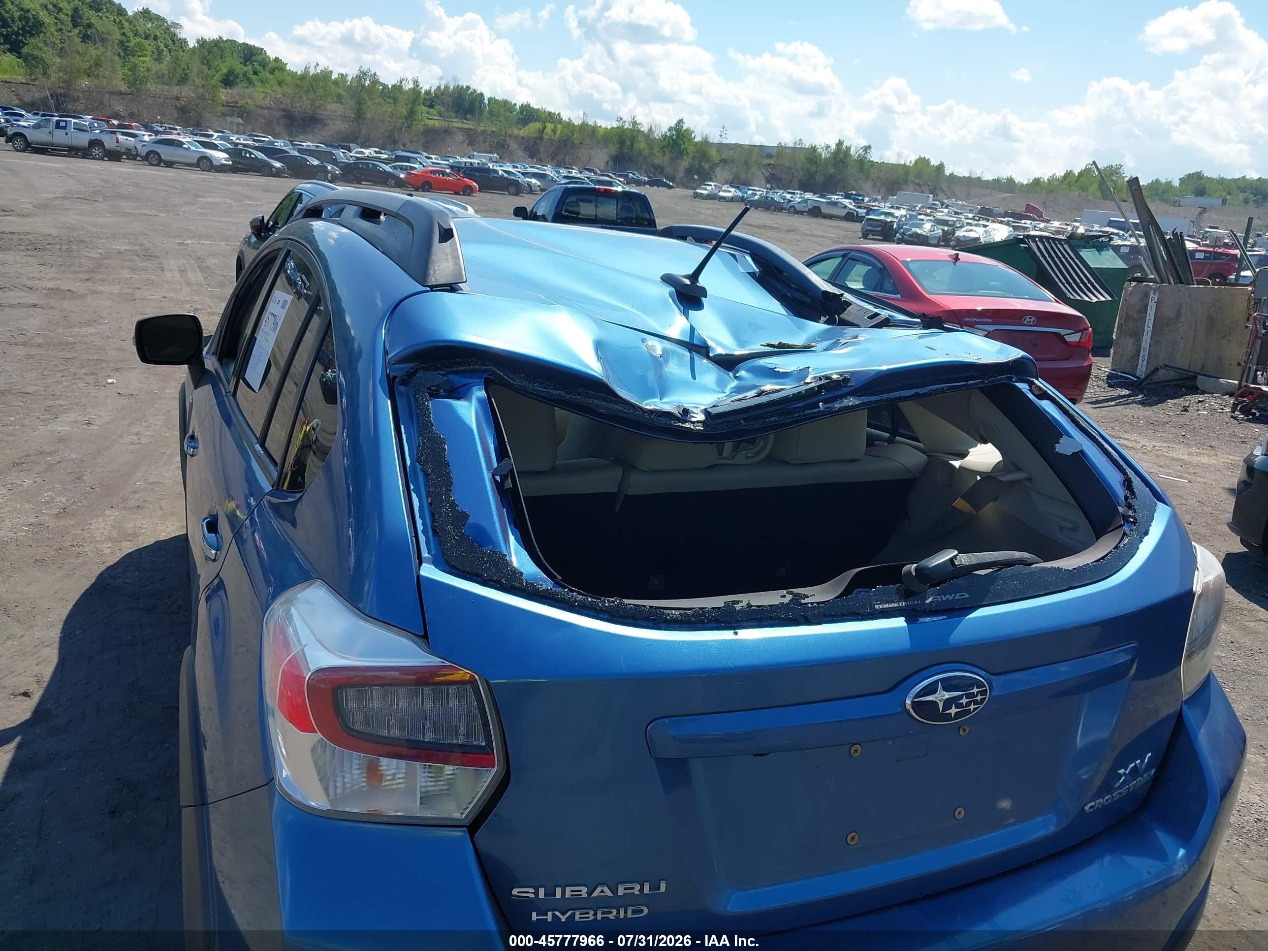 2014 Subaru Xv Crosstrek Hybrid 2.0i Touring Blue vin: JF2GPBKC6EH323797